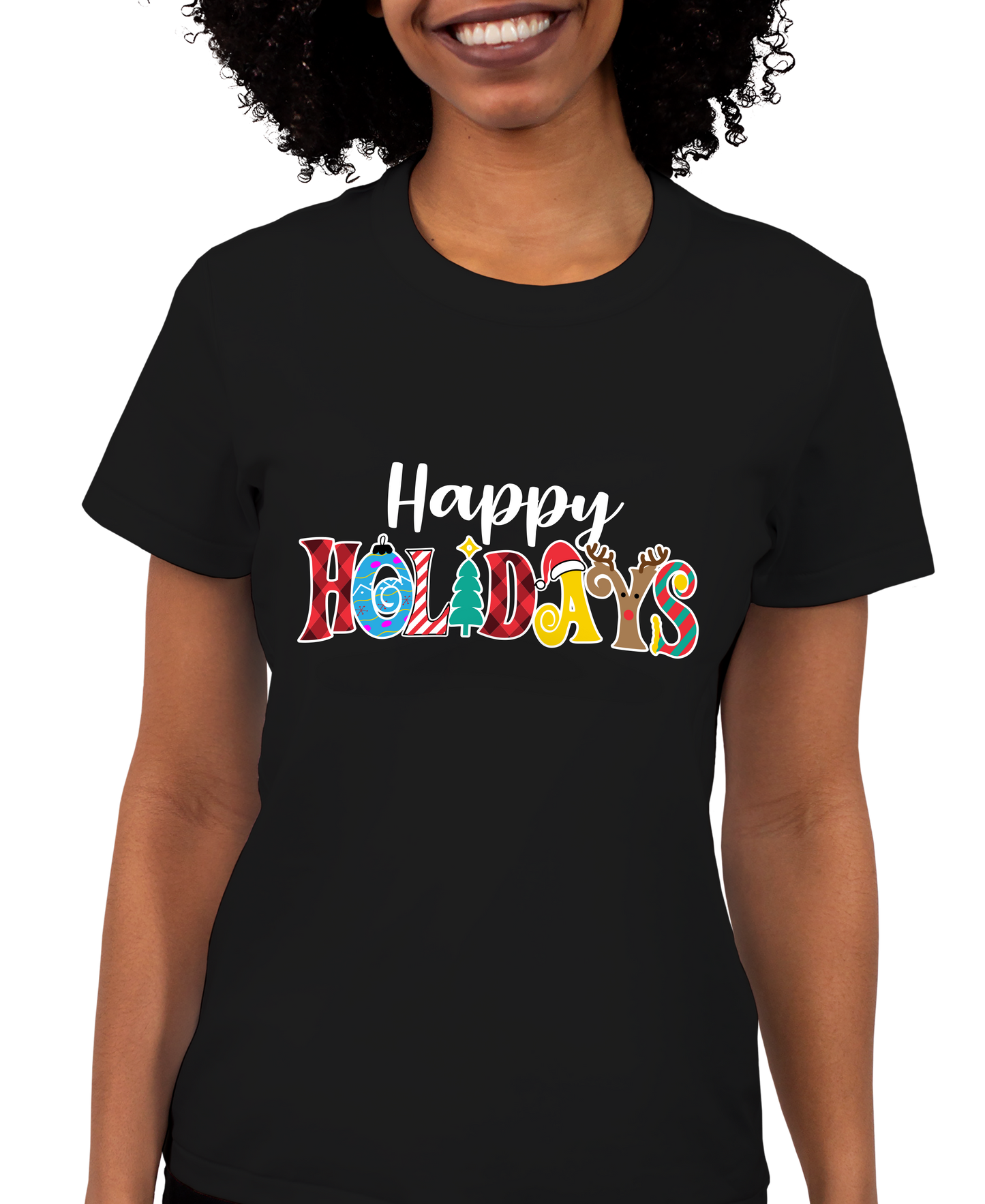 Happy Holidays Adult Short Sleeve Tee