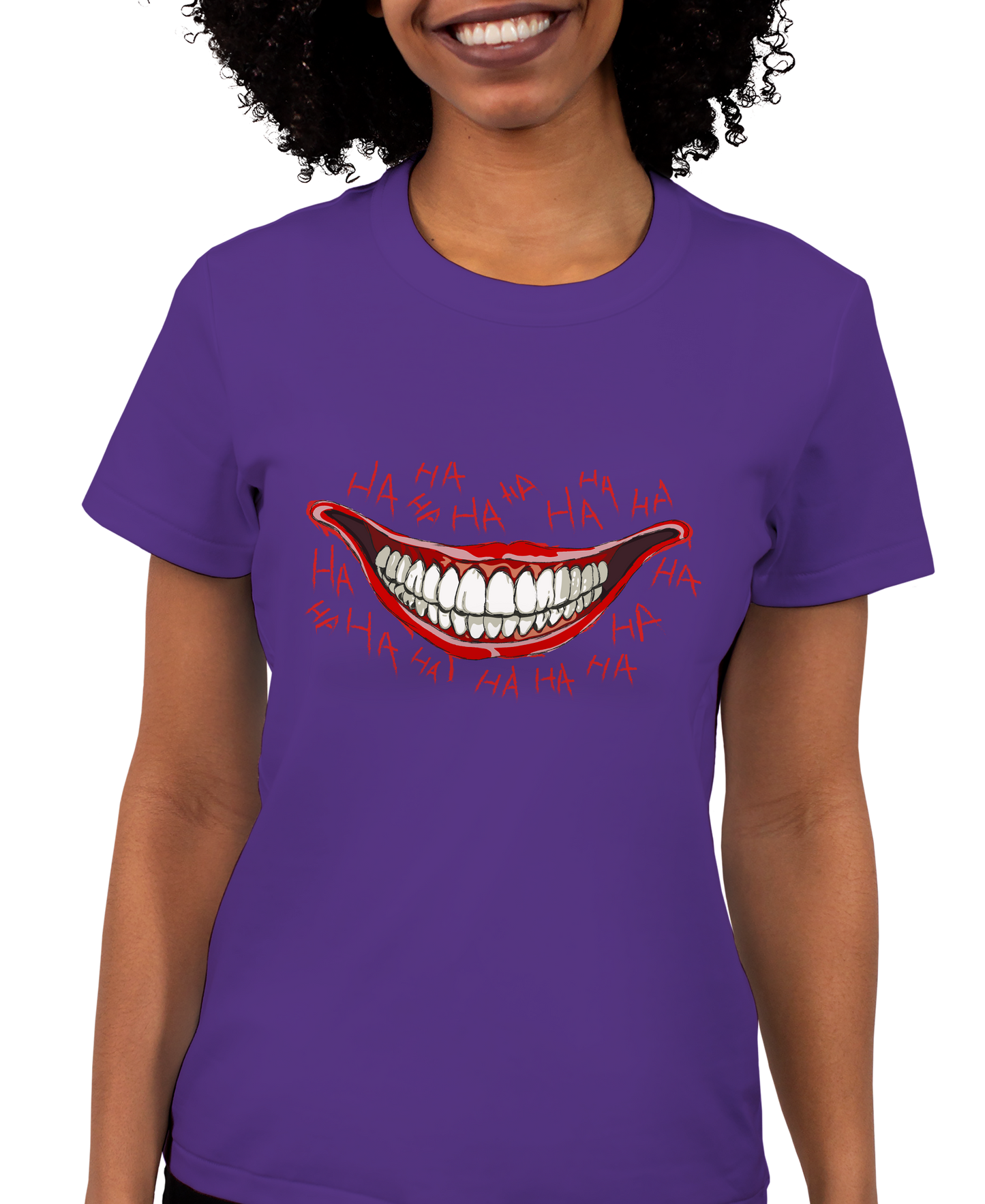 Creepy Clown Smile Adult Short Sleeve Tee