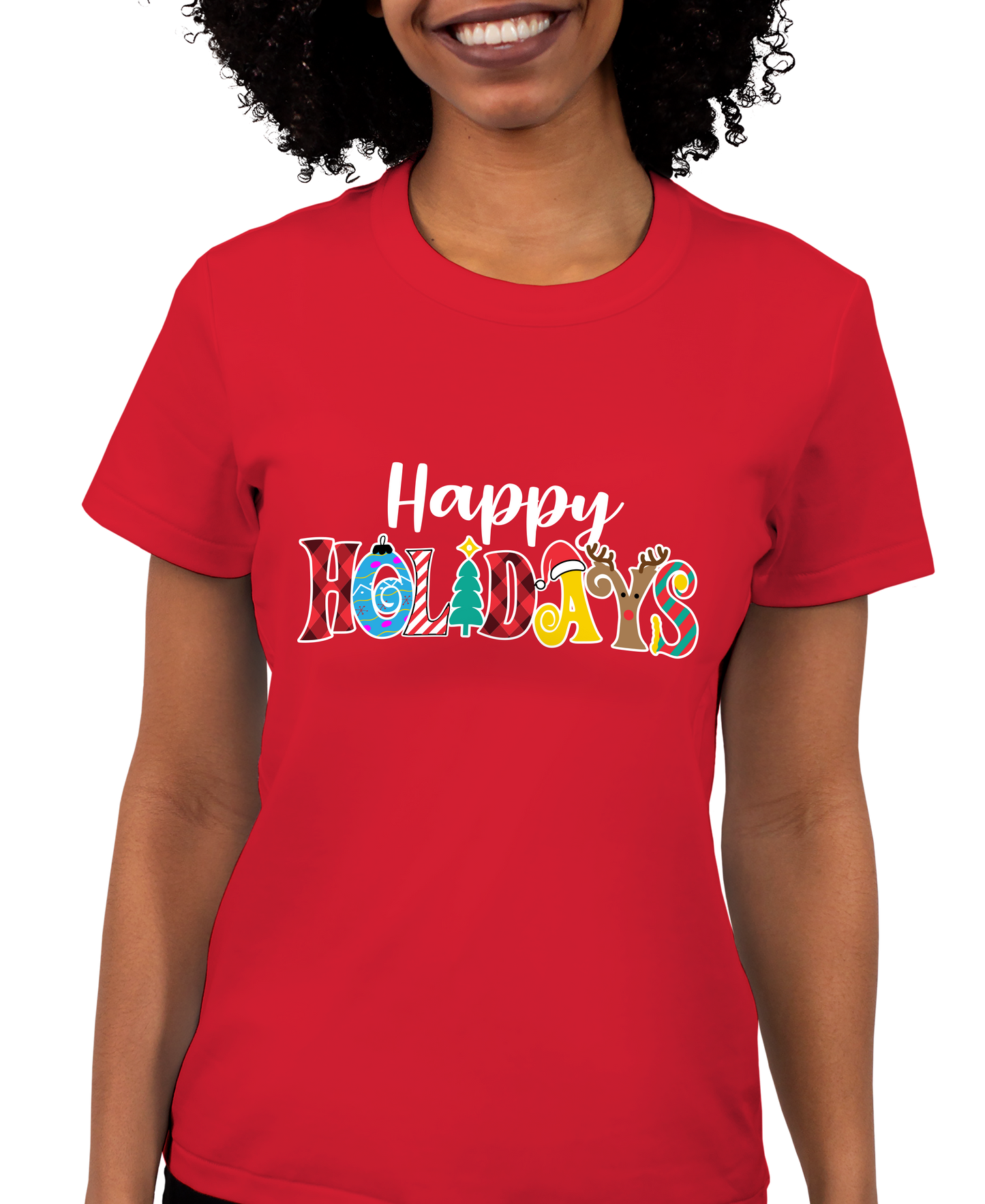 Happy Holidays Adult Short Sleeve Tee
