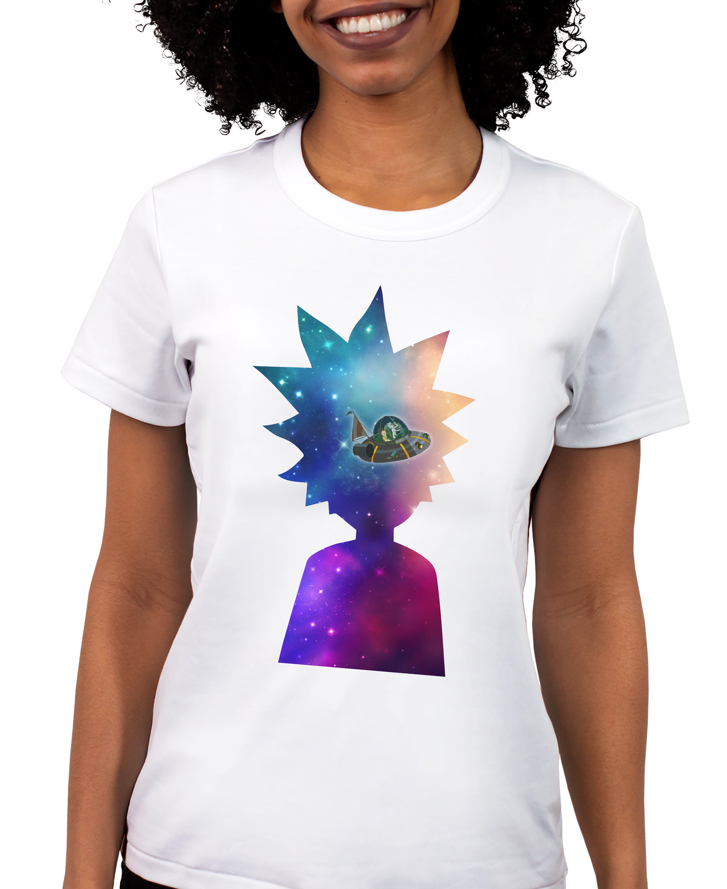 Unofficial Rick Space Silhouette Adult Short Sleeve Tee