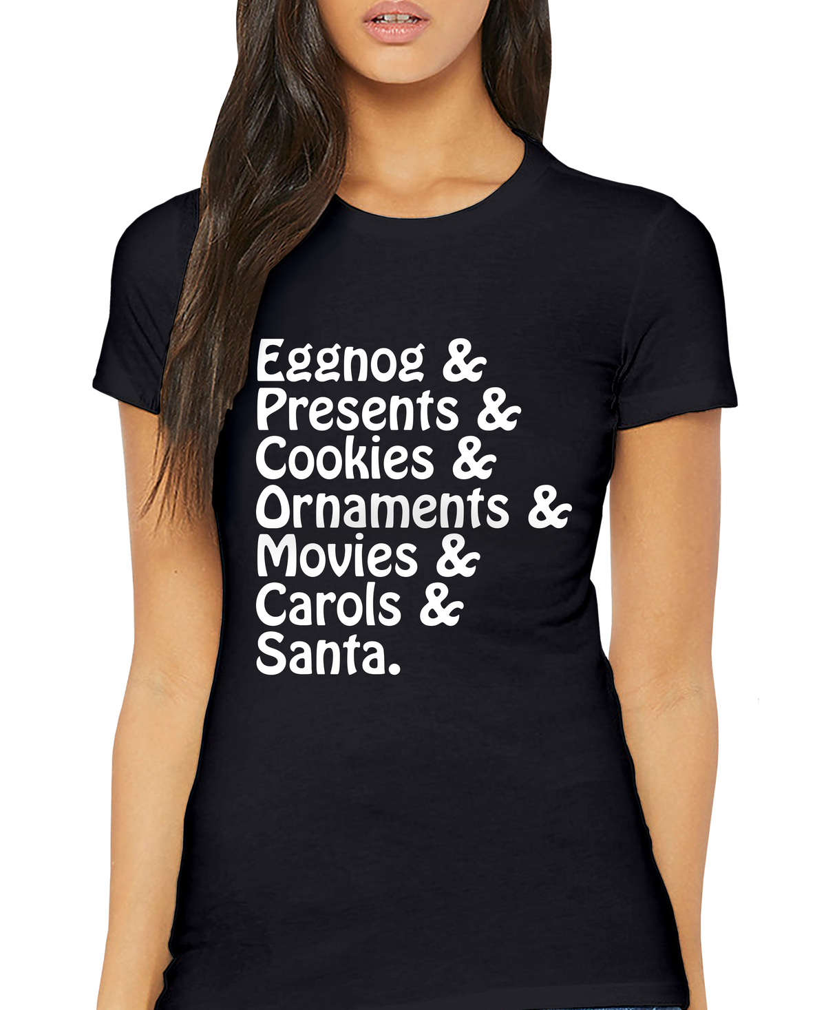Eggnog Presents List Adult Short Sleeve Tee