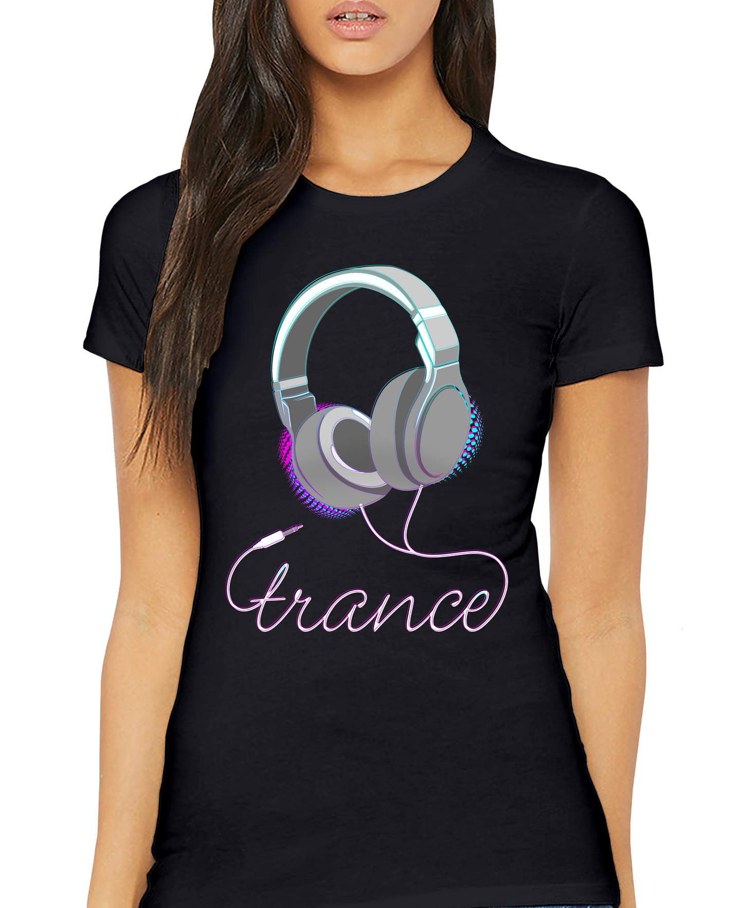 Trance Headphones Adult Short Sleeve Tee