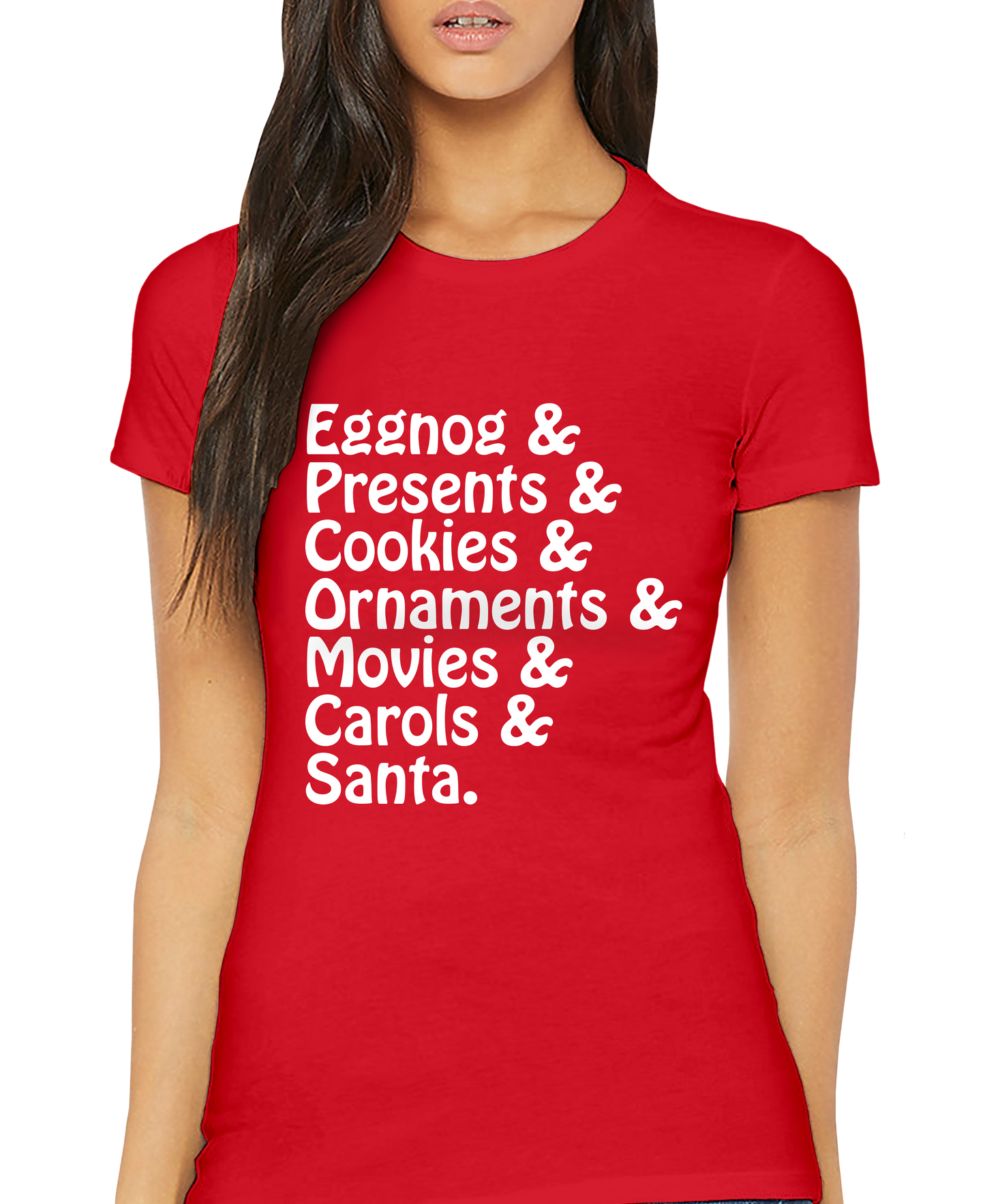 Eggnog Presents List Adult Short Sleeve Tee