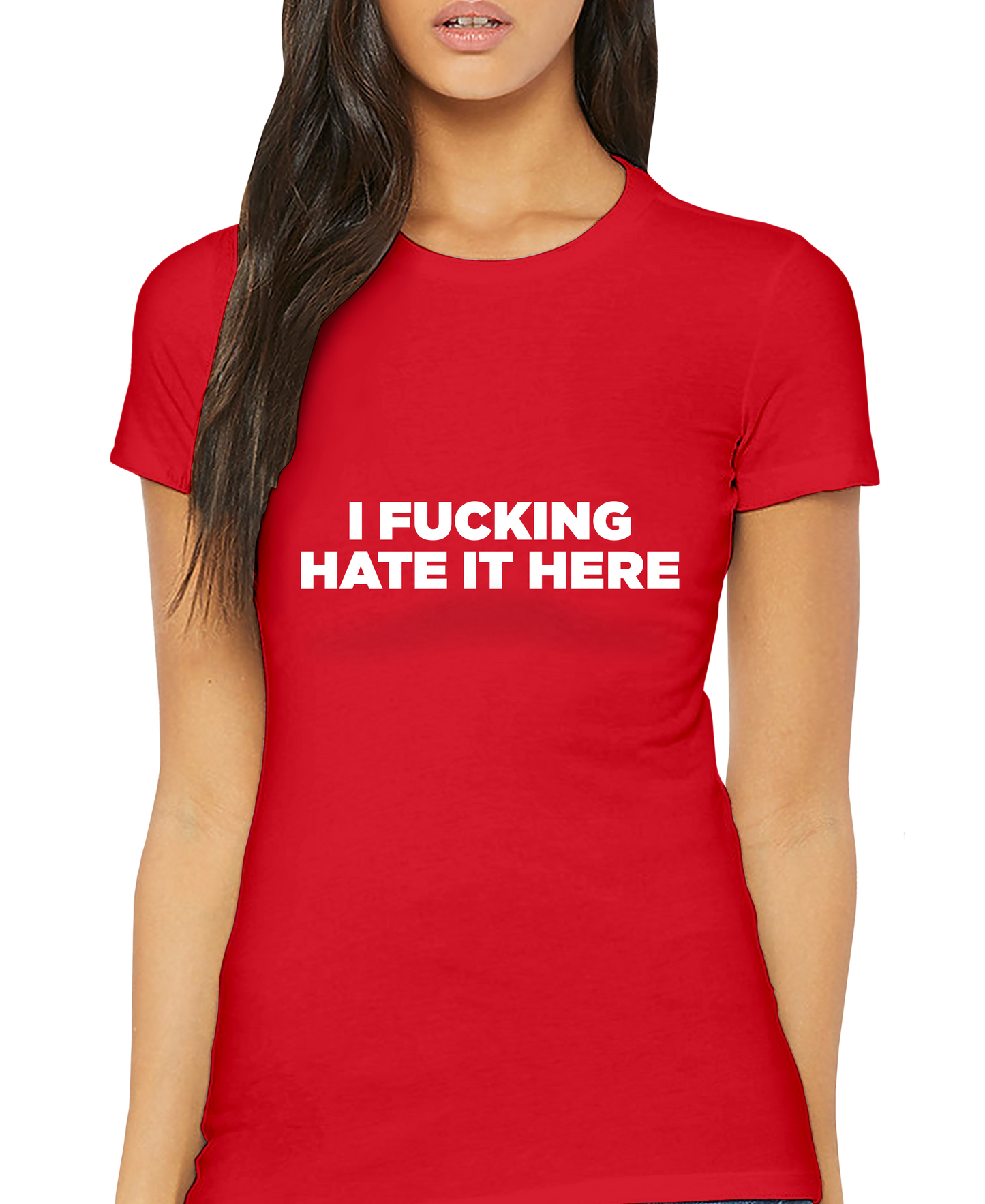 I F'ing Hate It Here Adult Short Sleeve Tee