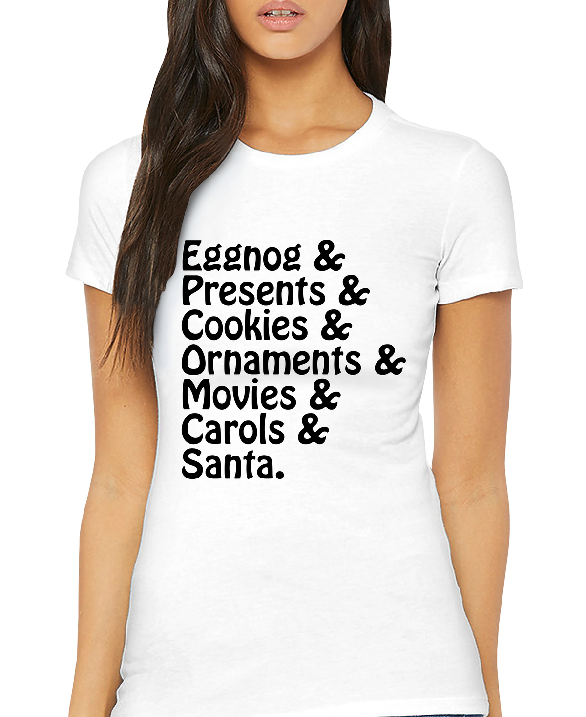 Eggnog Presents List Adult Short Sleeve Tee