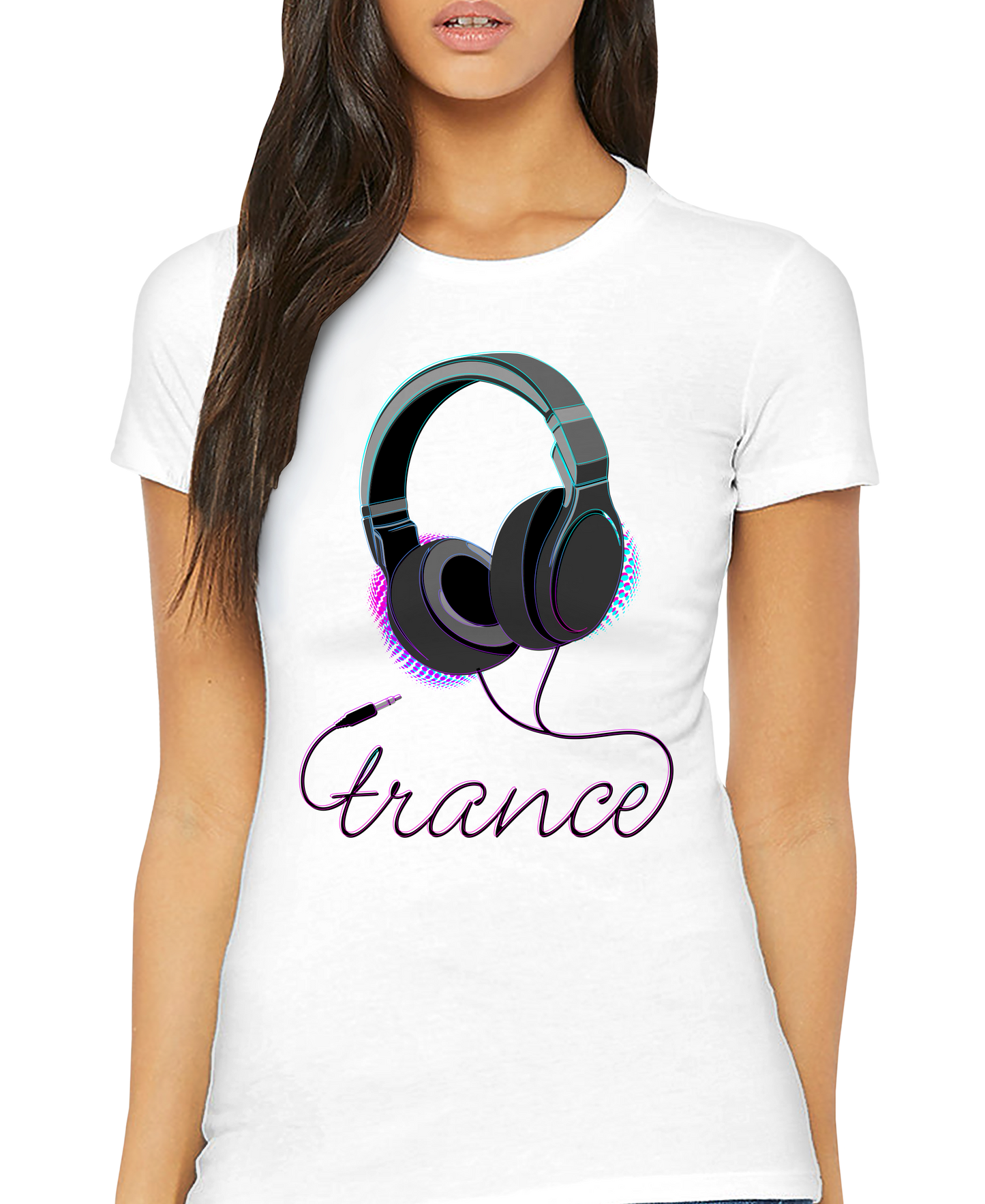 Trance Headphones Adult Short Sleeve Tee