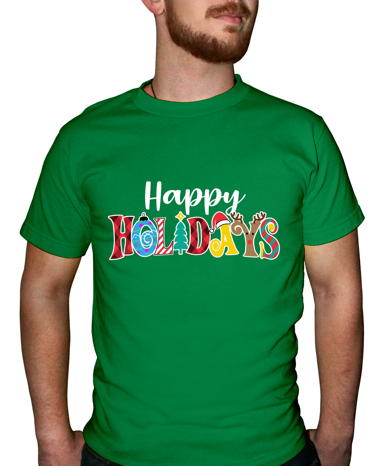 Happy Holidays Adult Short Sleeve Tee