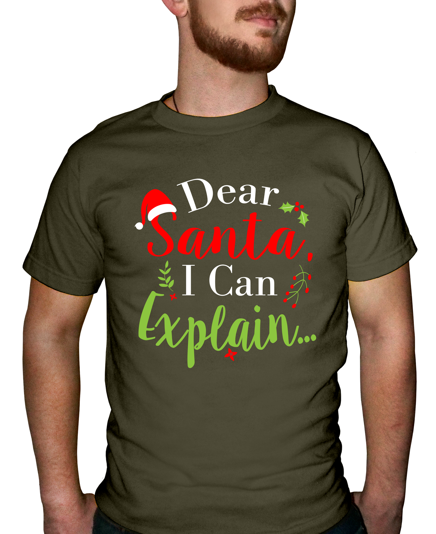 Dear Santa I Can Explain Adult Short Sleeve Tee