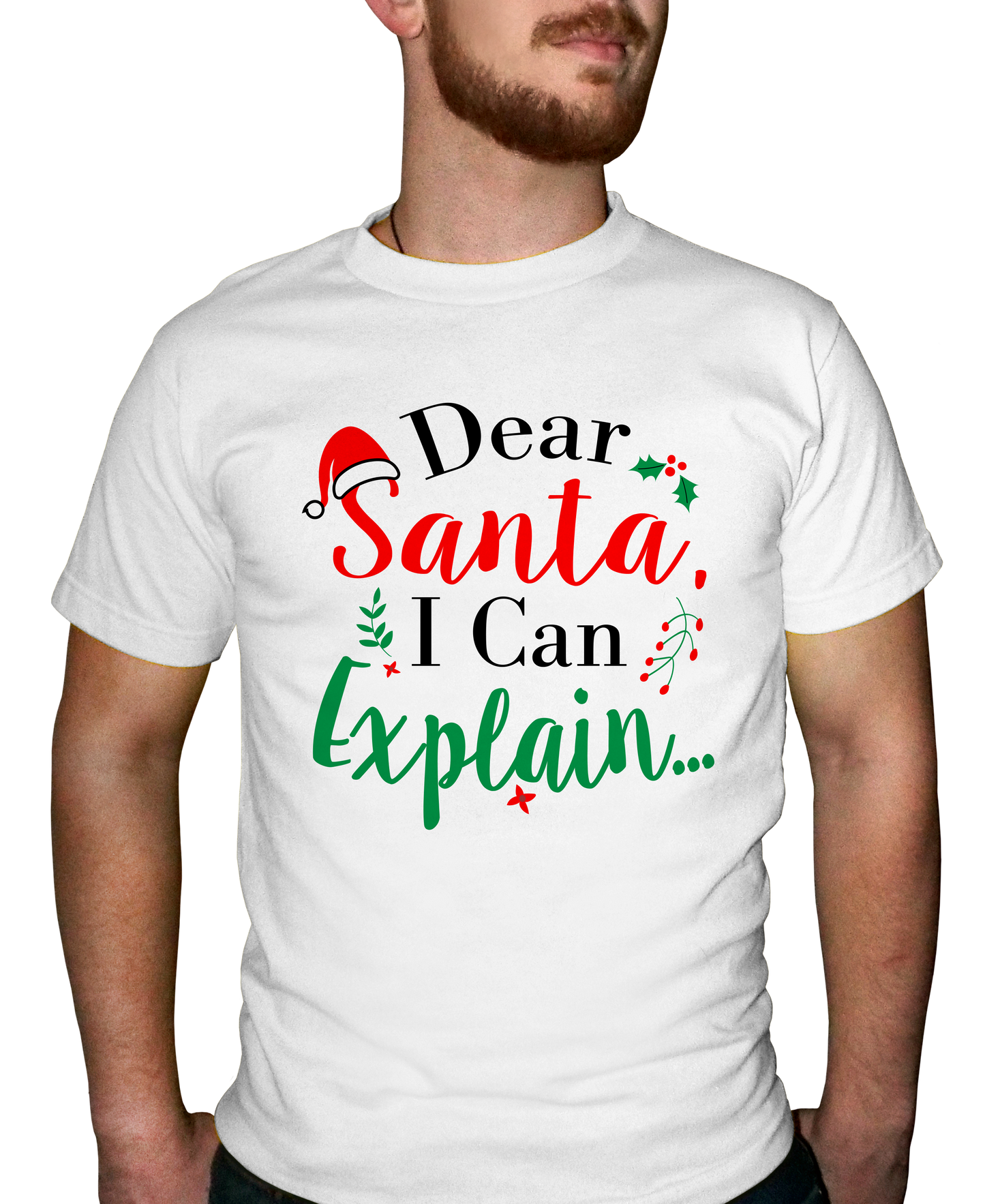 Dear Santa I Can Explain Adult Short Sleeve Tee