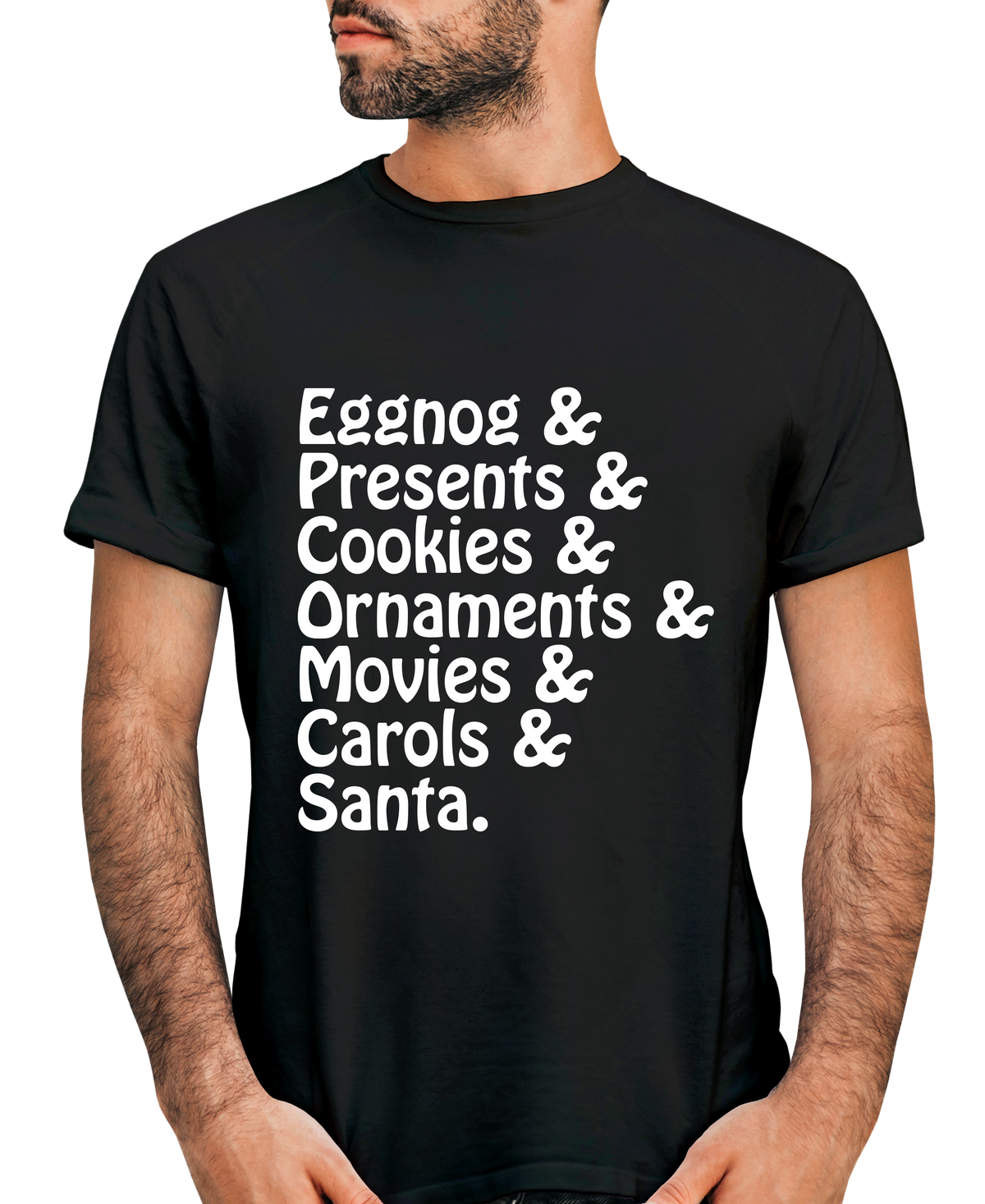 Eggnog Presents List Adult Short Sleeve Tee