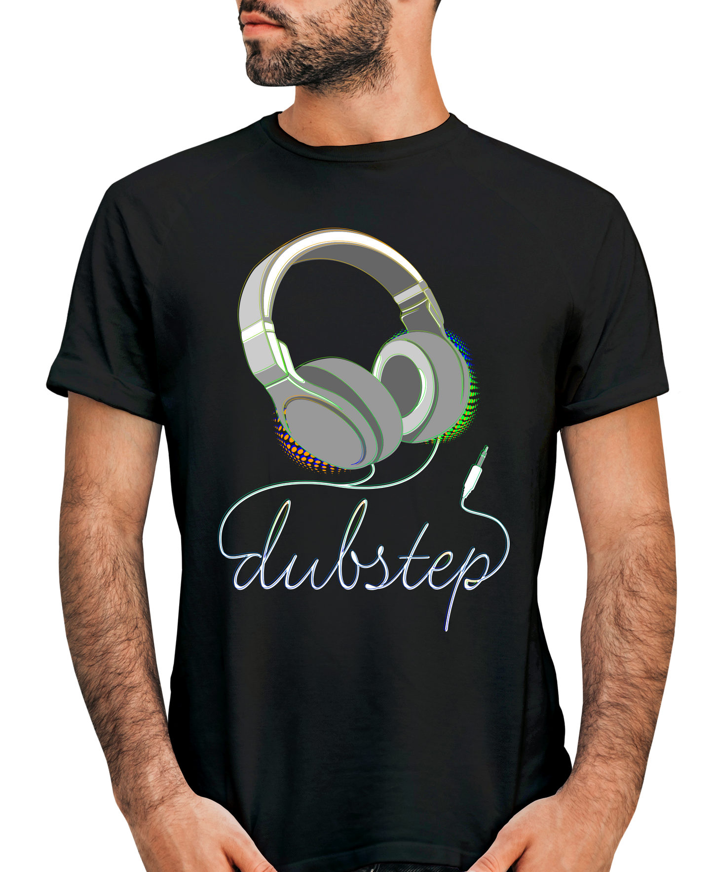 Dubstep Headphones Adult Short Sleeve Tee