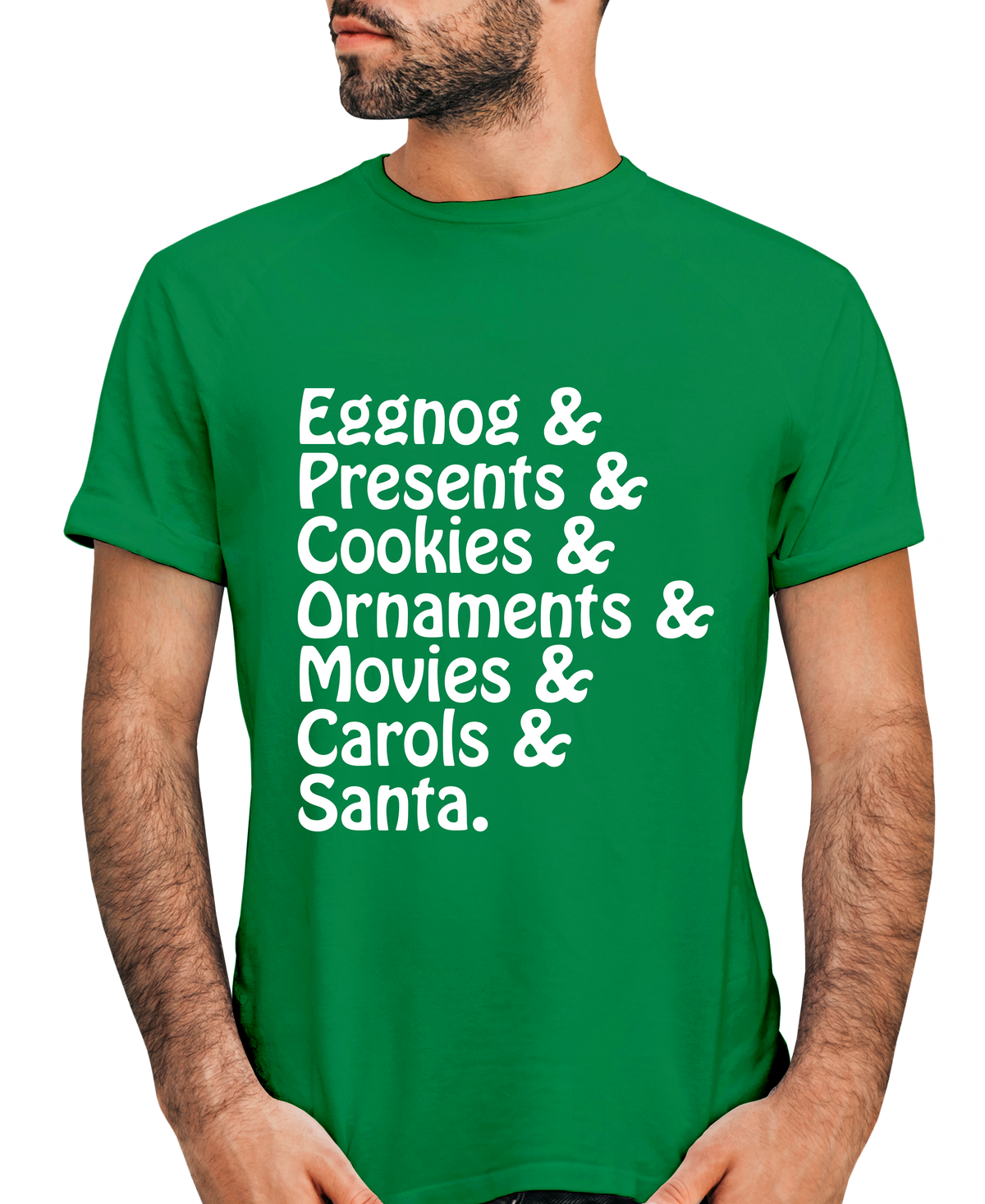 Eggnog Presents List Adult Short Sleeve Tee