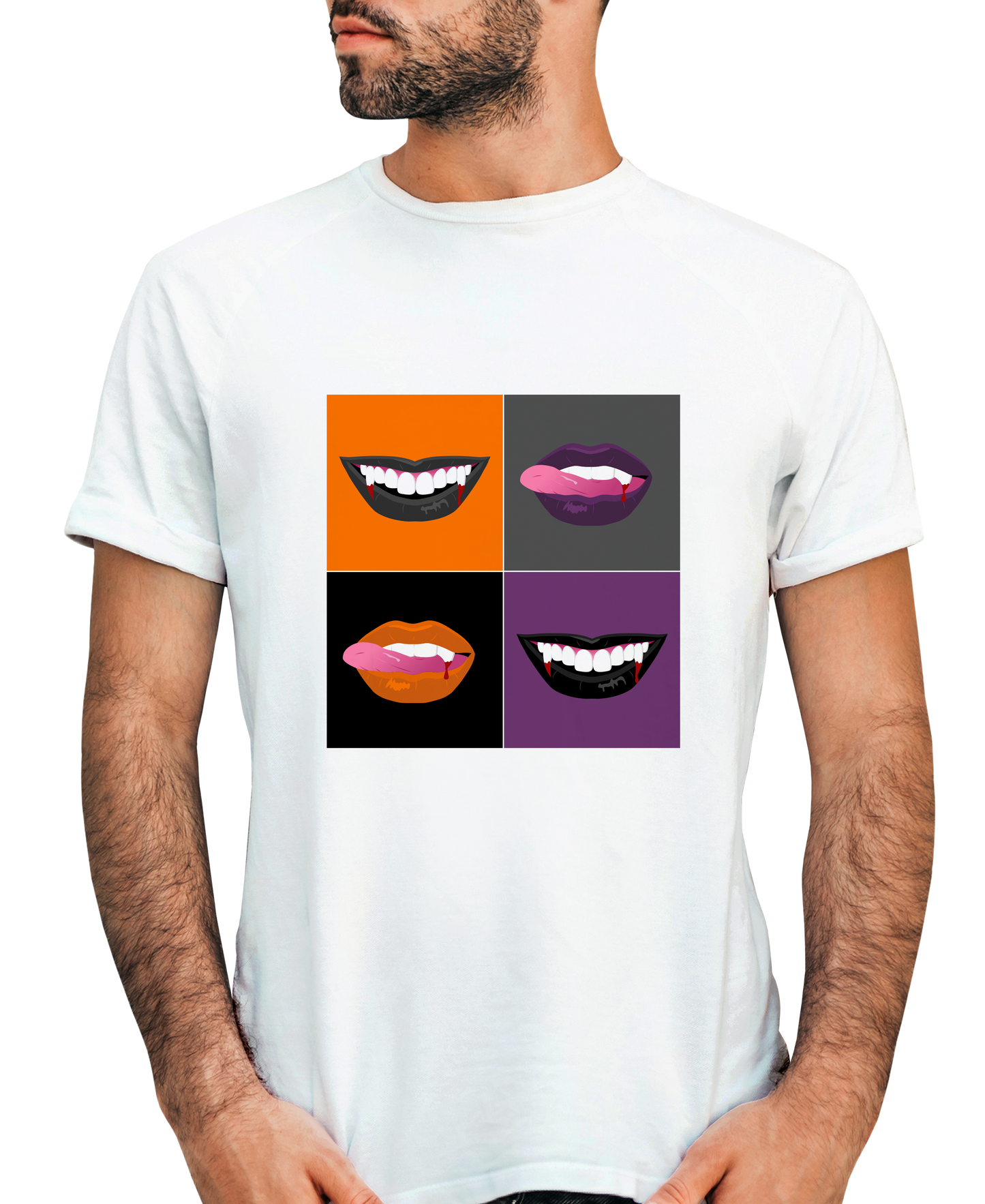 Vampire Lips Adult Short Sleeve Tee