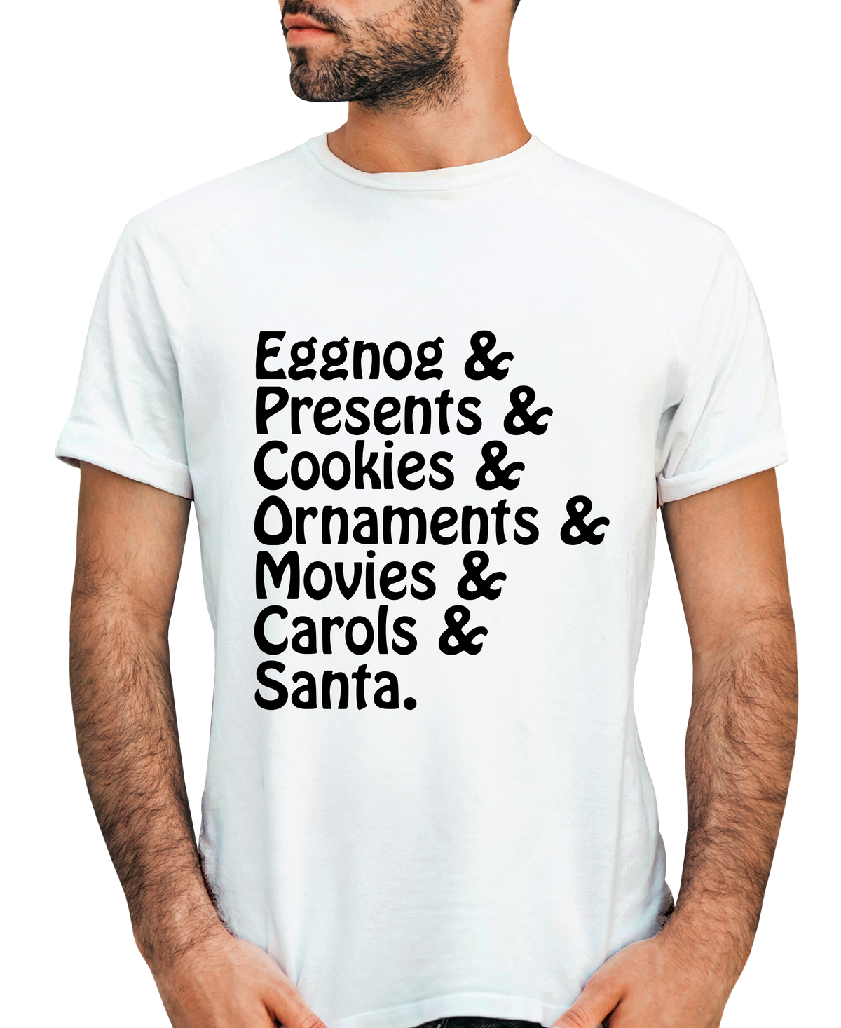 Eggnog Presents List Adult Short Sleeve Tee
