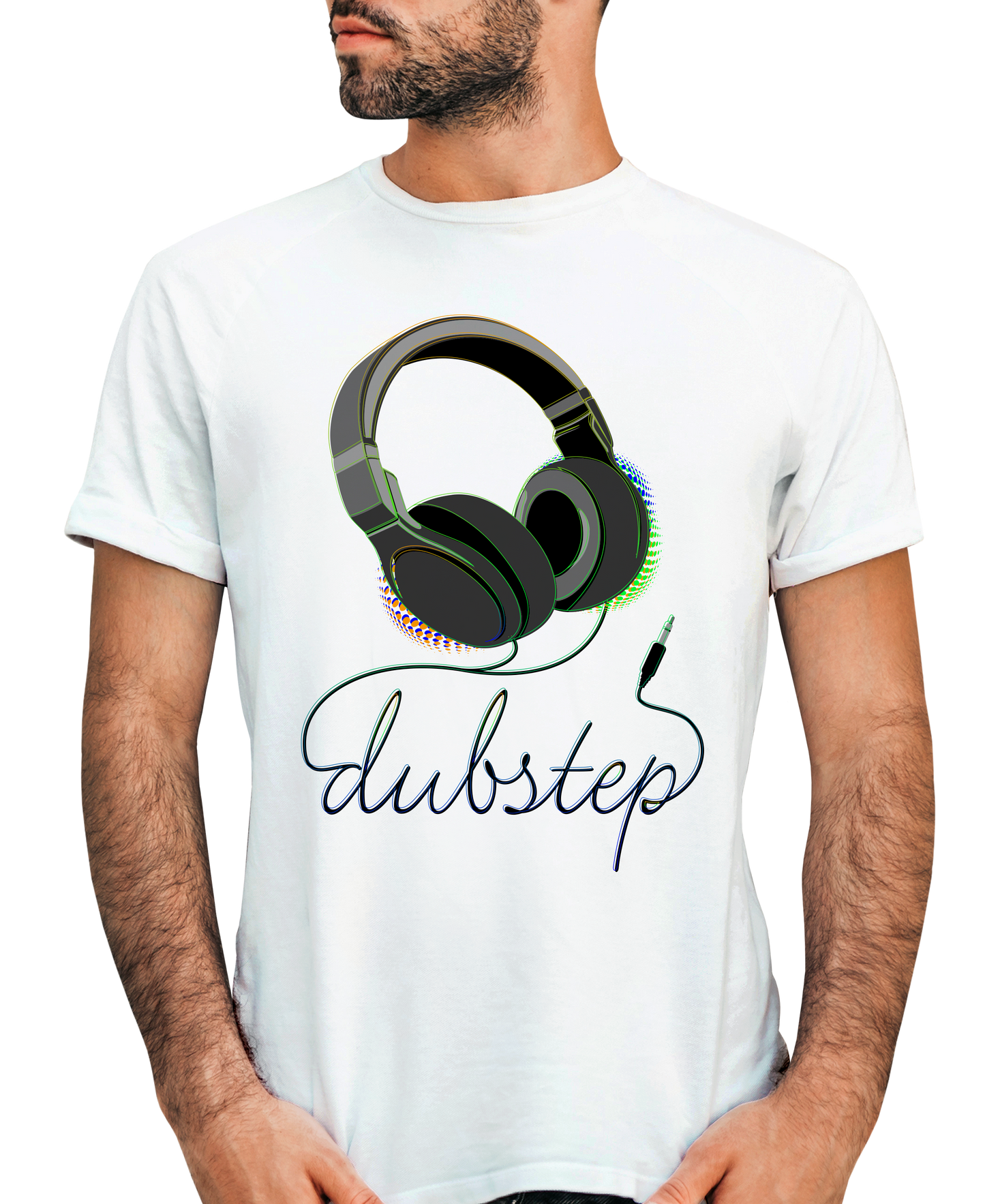 Dubstep Headphones Adult Short Sleeve Tee