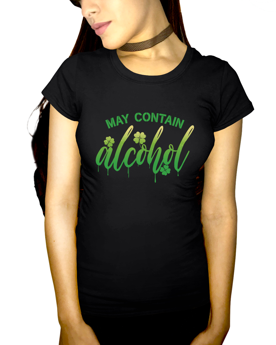 May Contain Alcohol Clover Adult Short Sleeve Tee