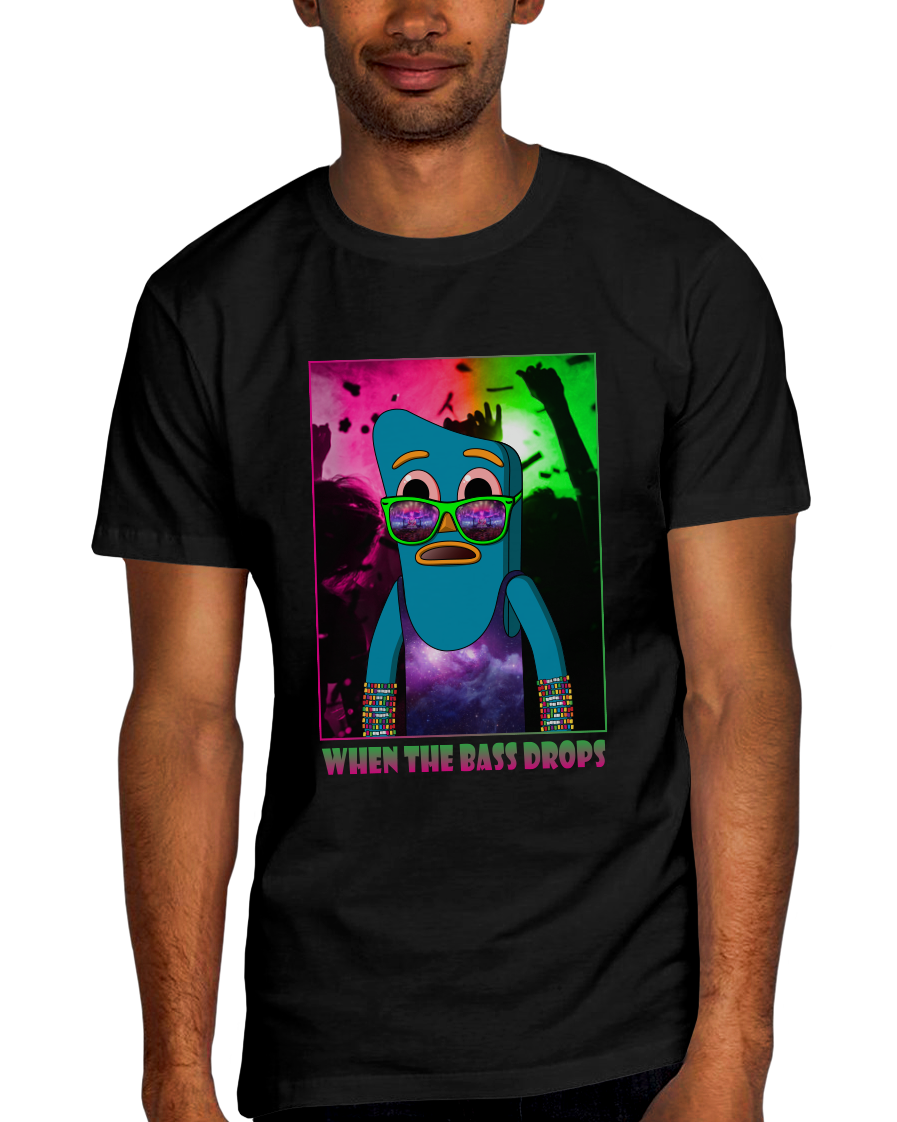 When The Bass Drops Adult Short Sleeve Tee