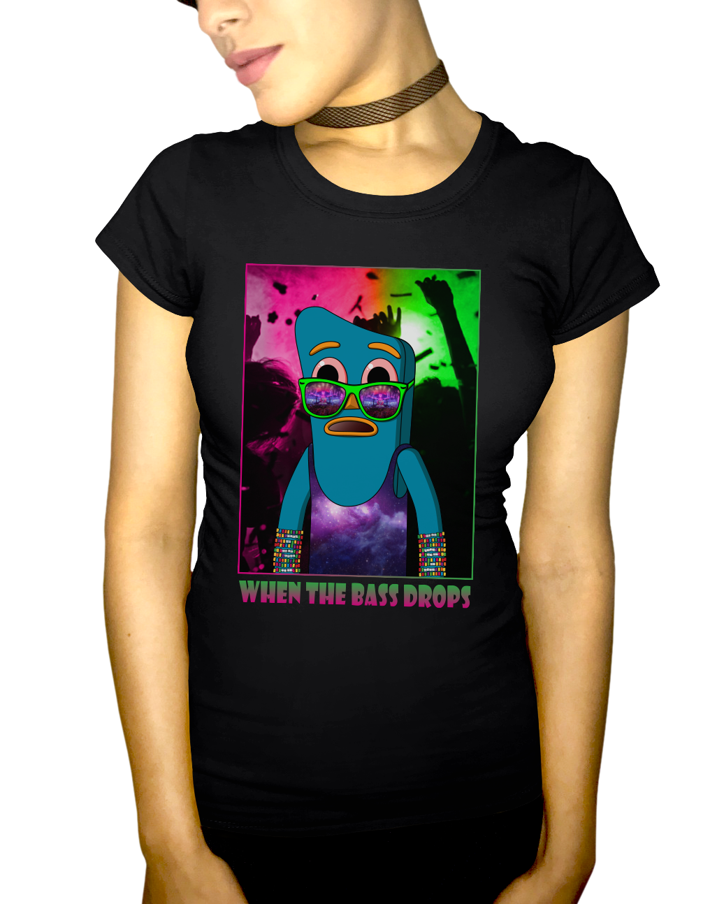 When The Bass Drops Adult Short Sleeve Tee