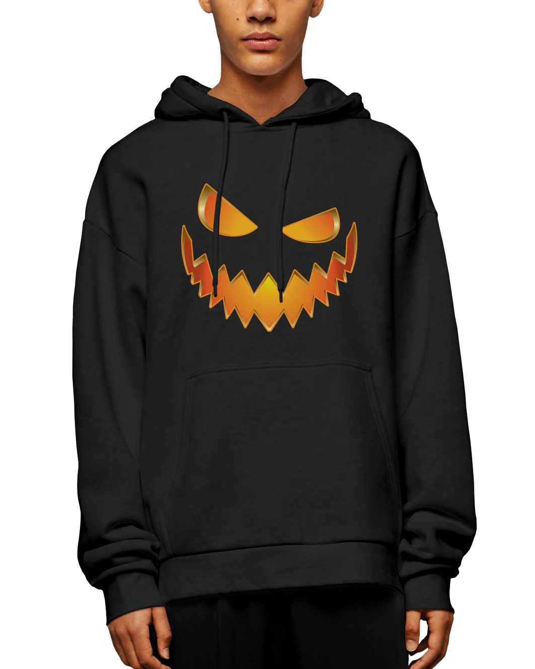 Scary Jack-O-Lantern Adult Pullover Hoodie