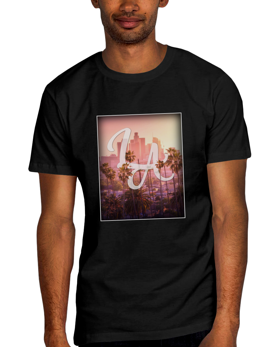 LA City Skyline Adult Short Sleeve Tee