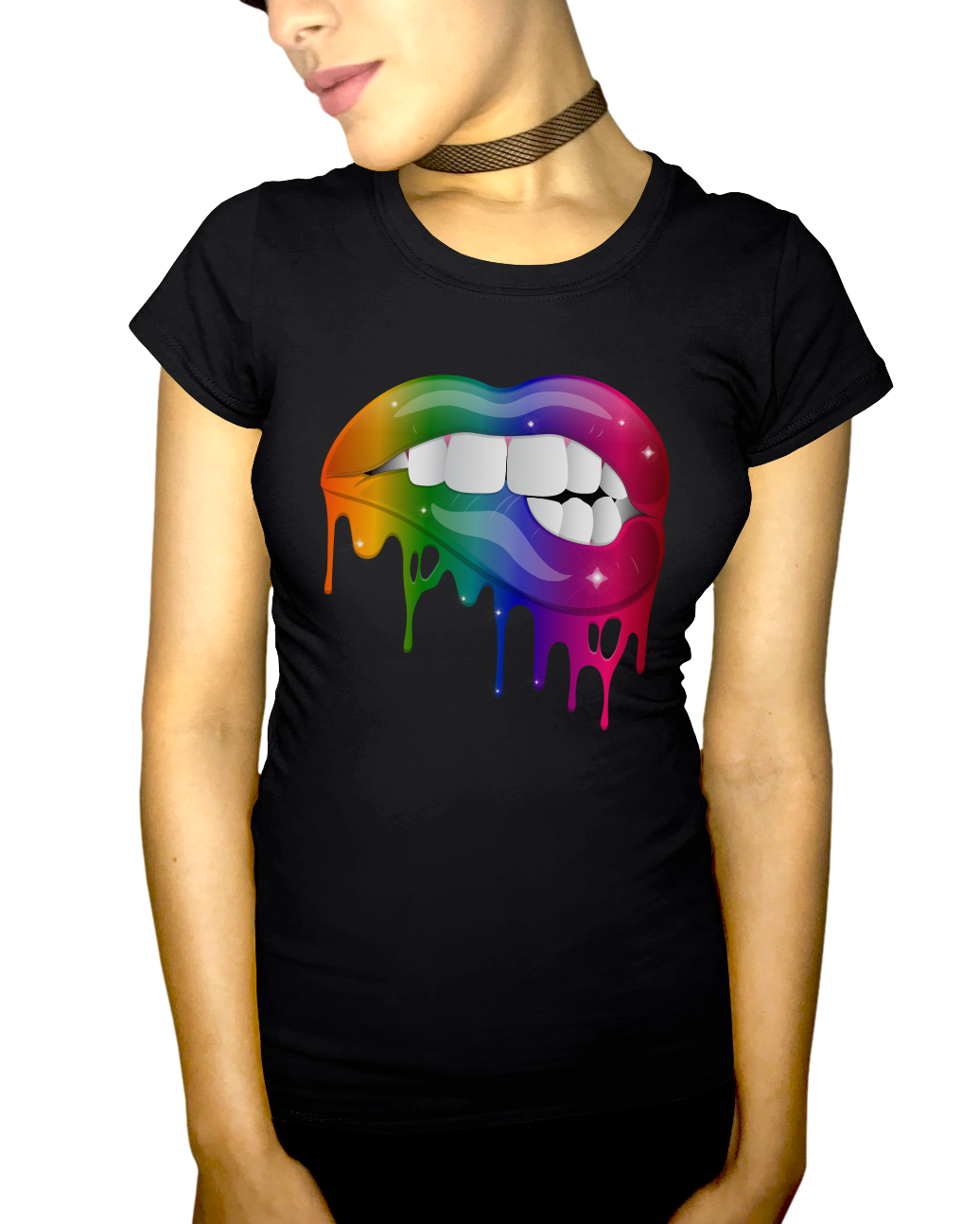 Lip Bite Adult Short Sleeve Tee
