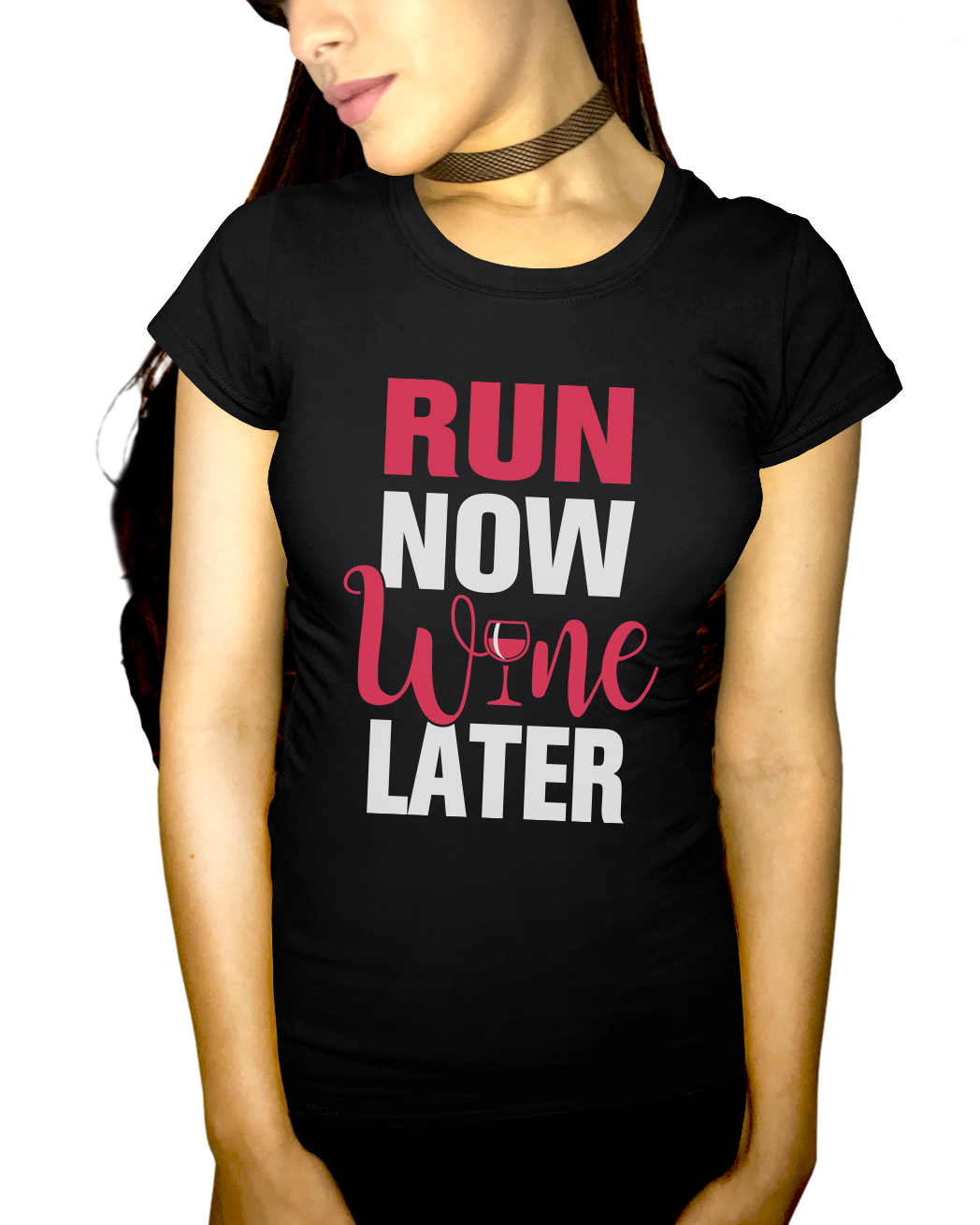 Run Now Wine Later Adult Short Sleeve Tee
