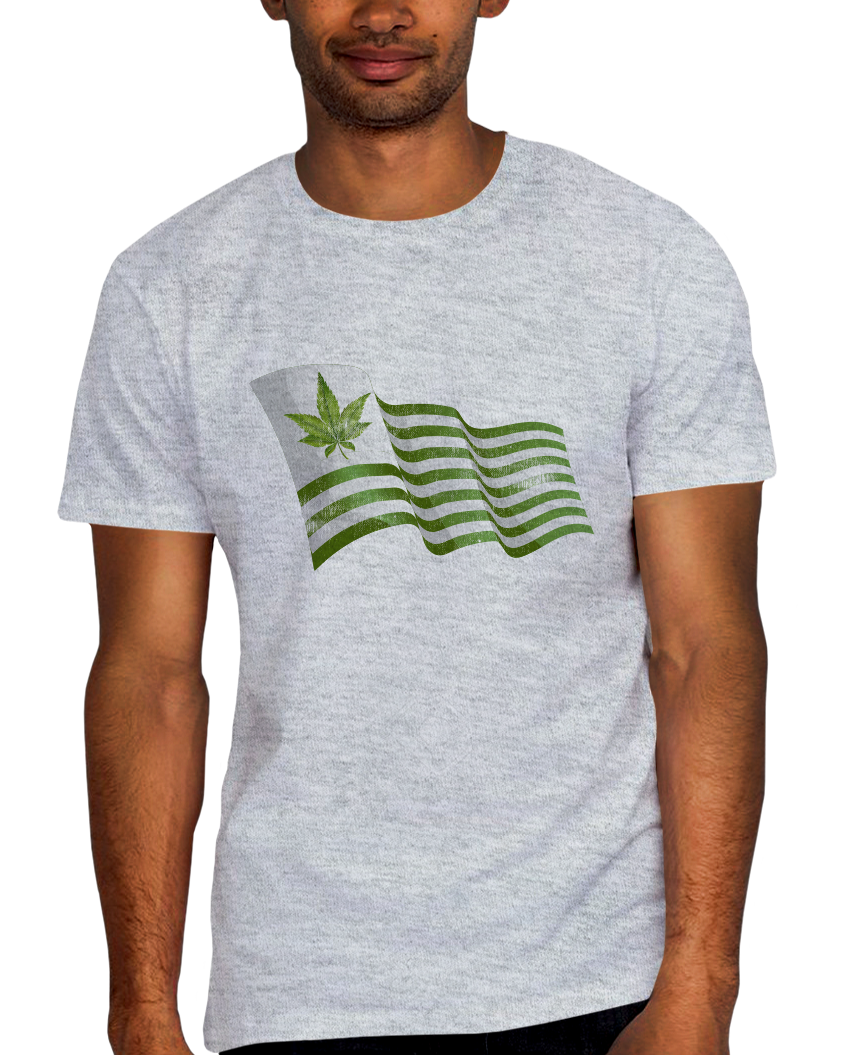 United States Of Hemp Flag Adult Short Sleeve Tee