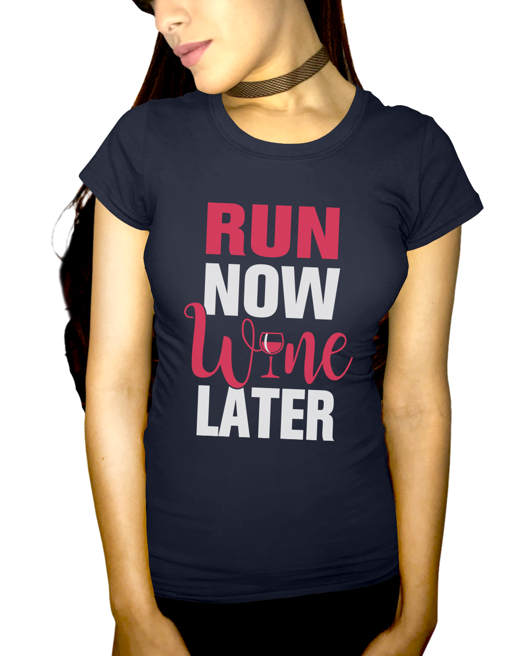 Run Now Wine Later Adult Short Sleeve Tee