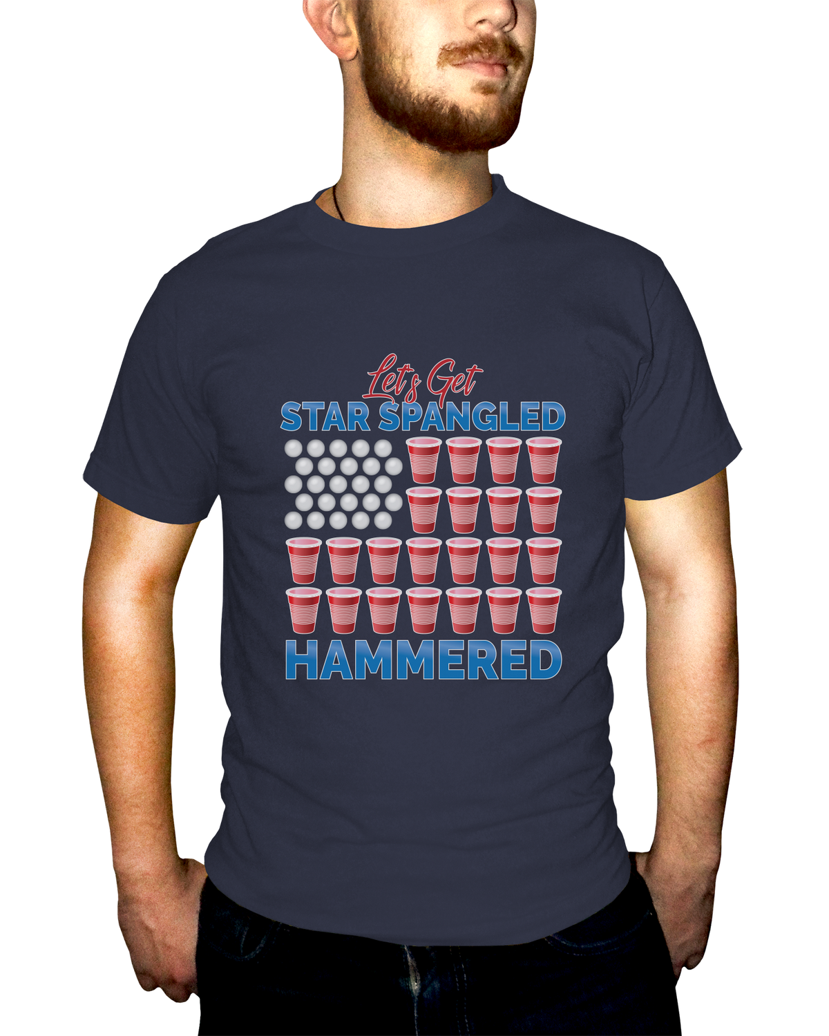 Star Spangled Hammered Adult Short Sleeve Tee