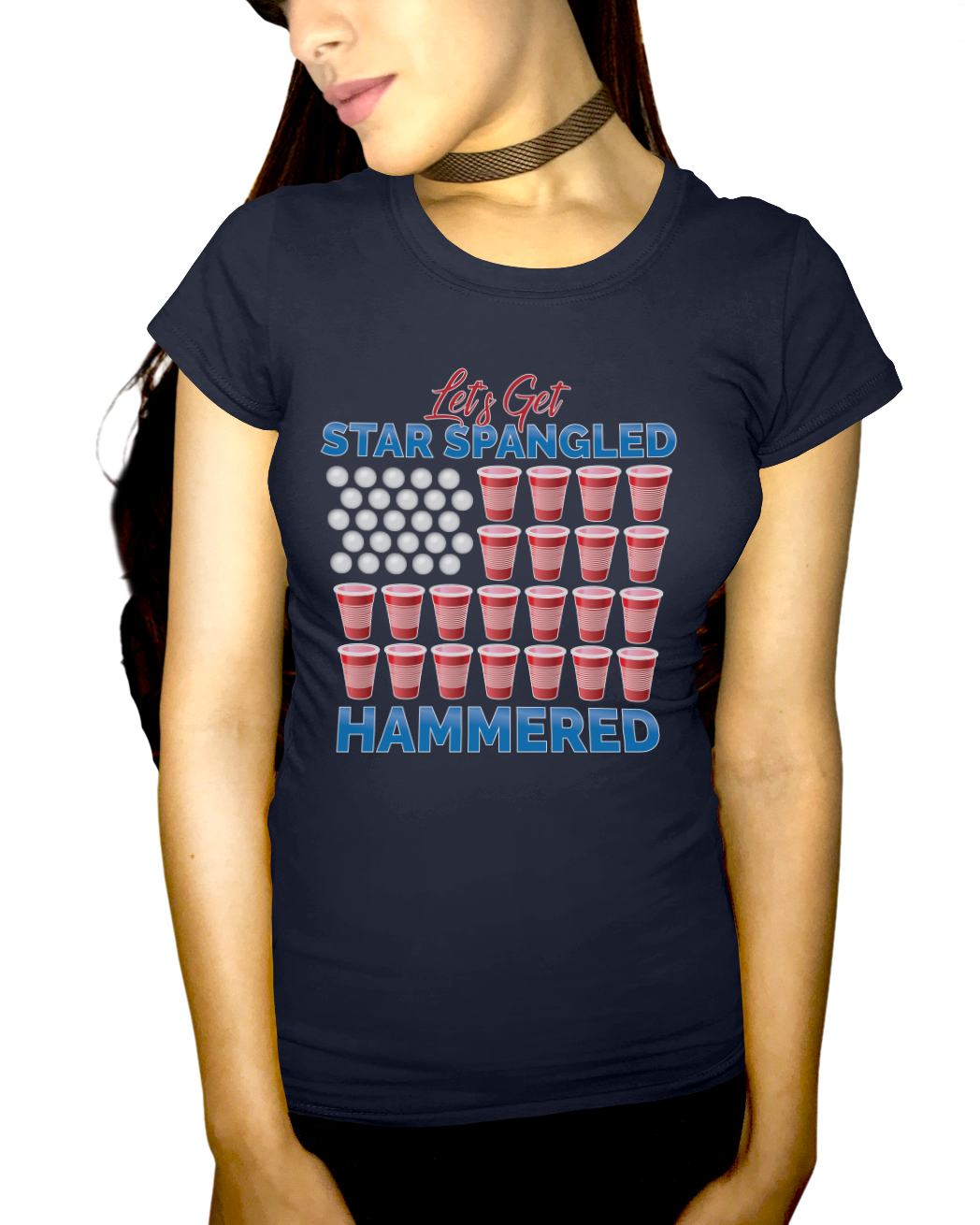Star Spangled Hammered Adult Short Sleeve Tee