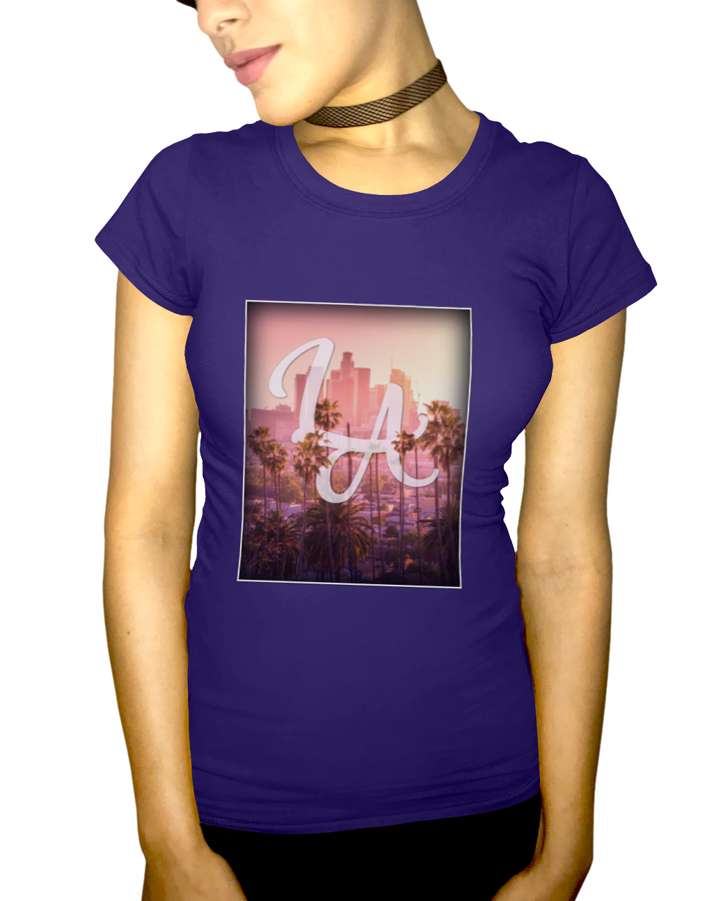 LA City Skyline Adult Short Sleeve Tee