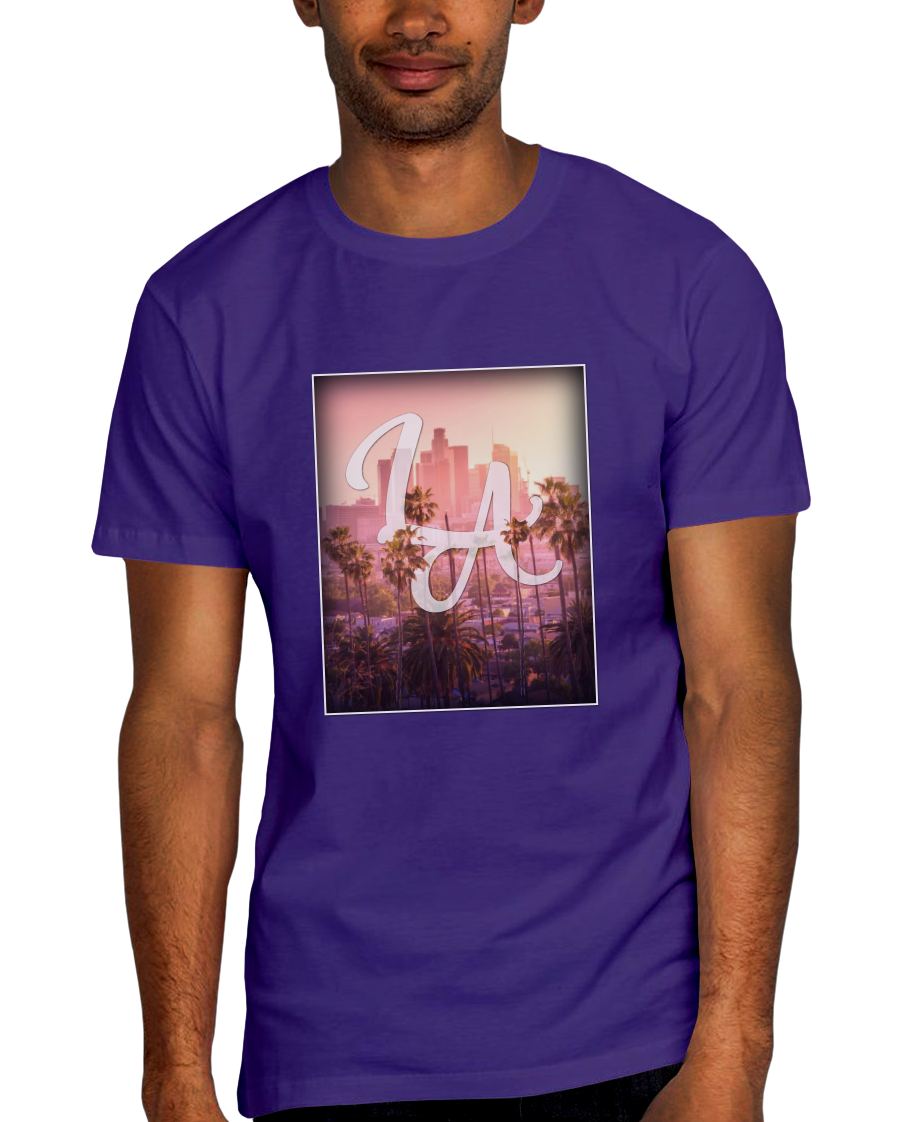 LA City Skyline Adult Short Sleeve Tee