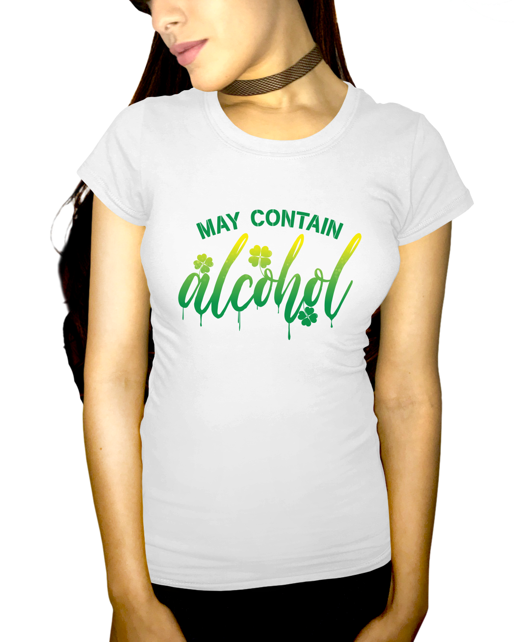 May Contain Alcohol Clover Adult Short Sleeve Tee