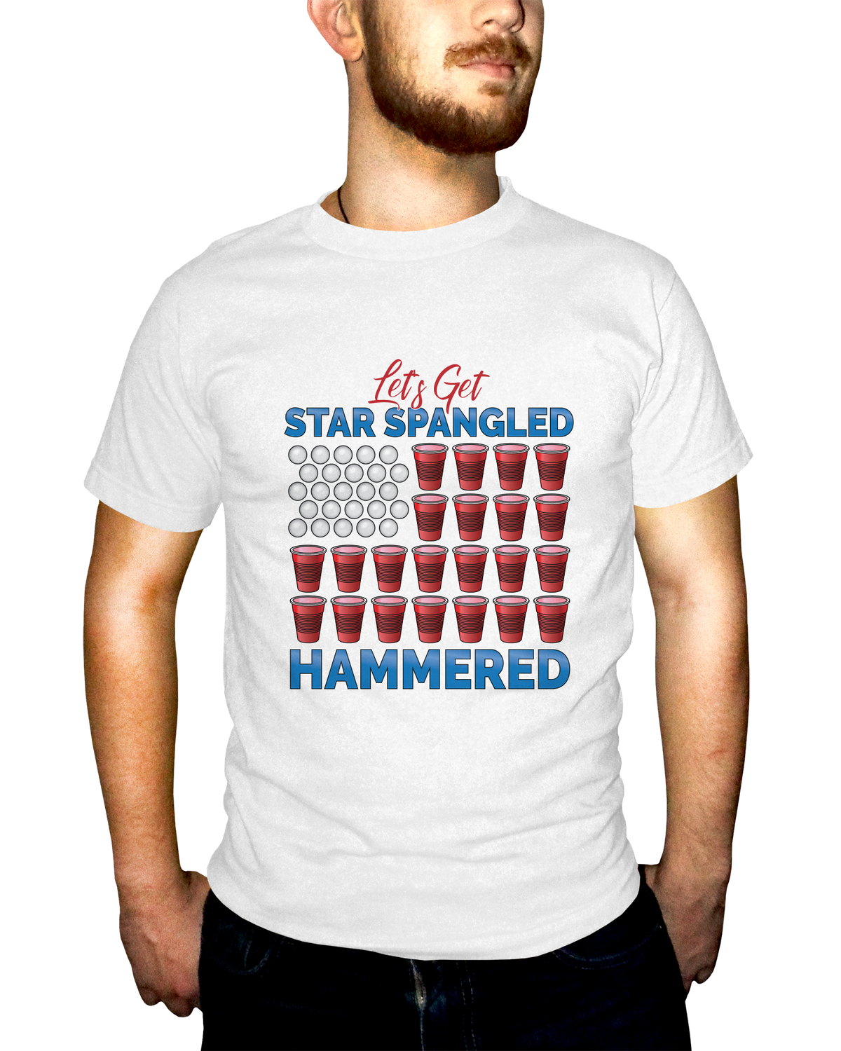 Star Spangled Hammered Adult Short Sleeve Tee