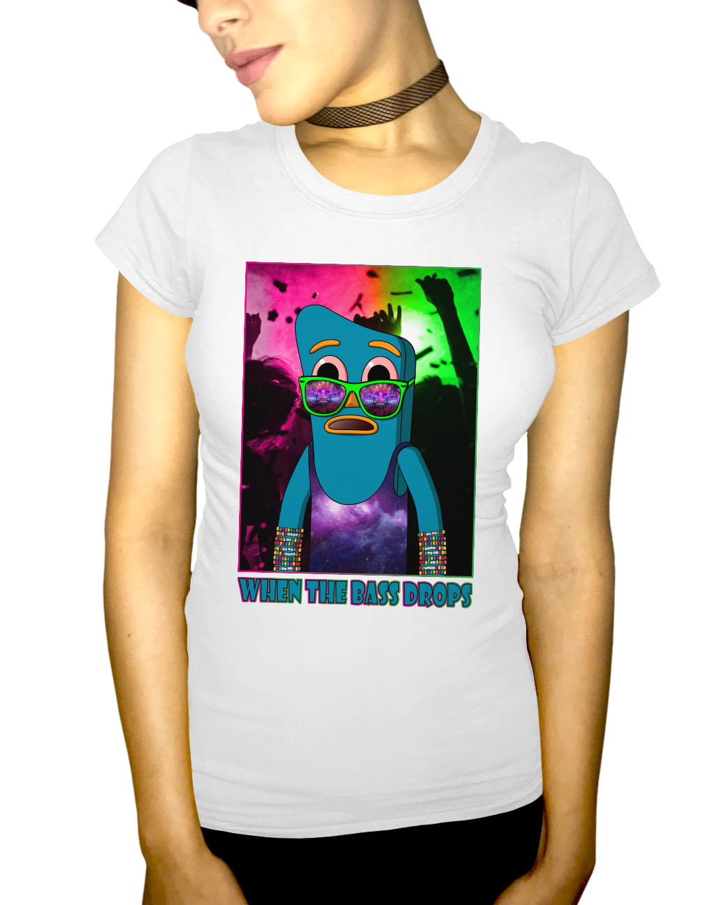 When The Bass Drops Adult Short Sleeve Tee