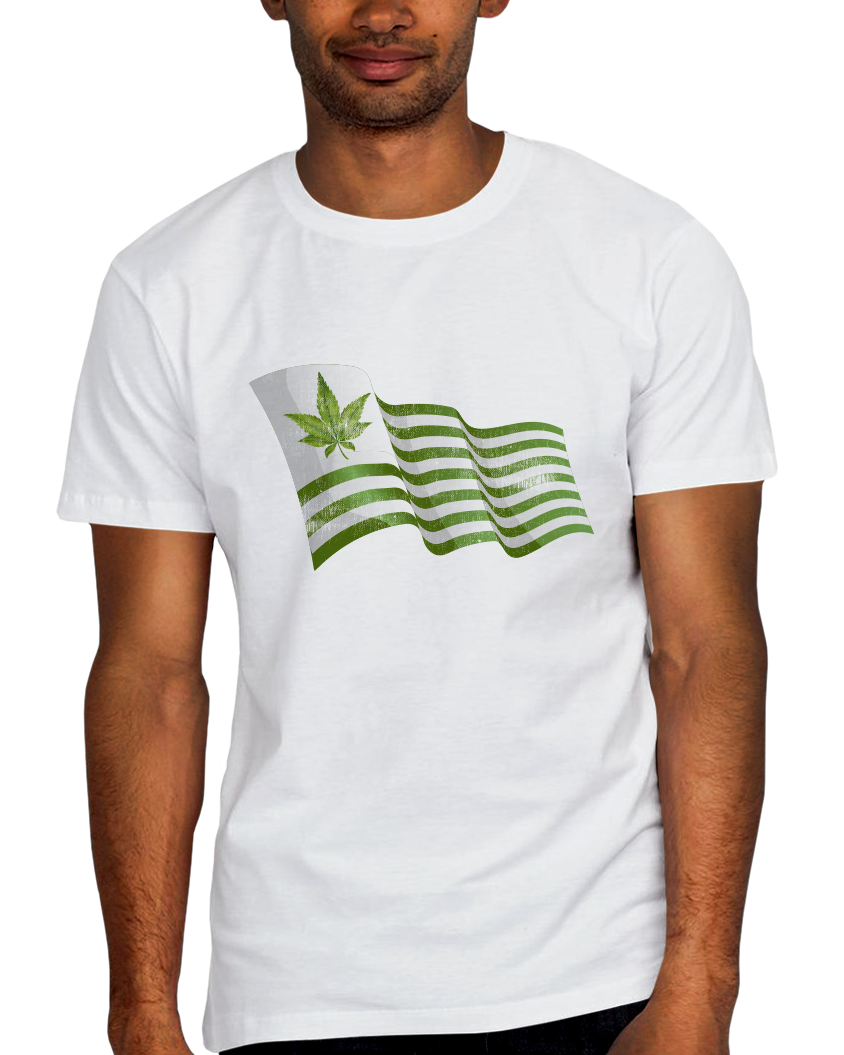 United States Of Hemp Flag Adult Short Sleeve Tee