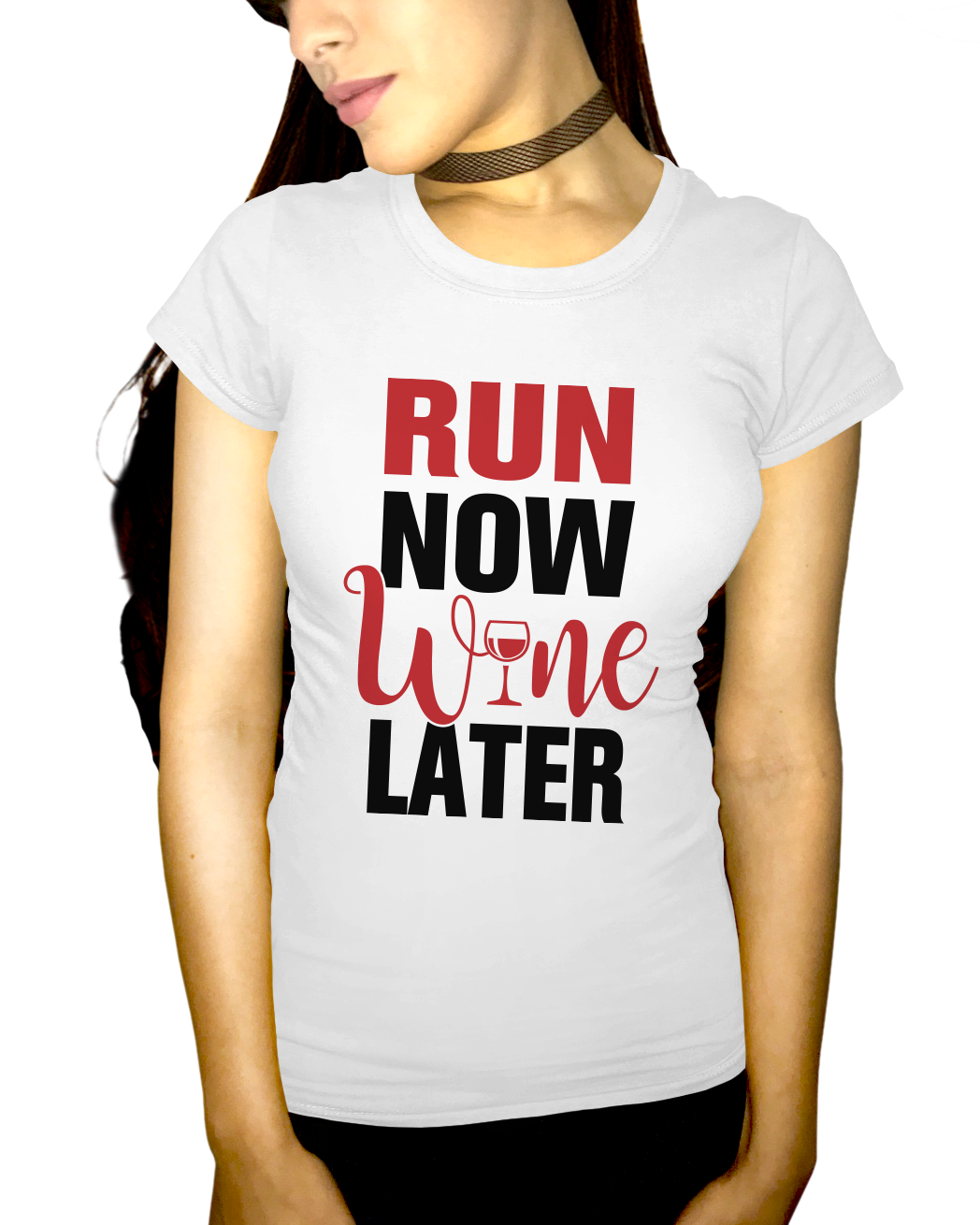 Run Now Wine Later Adult Short Sleeve Tee
