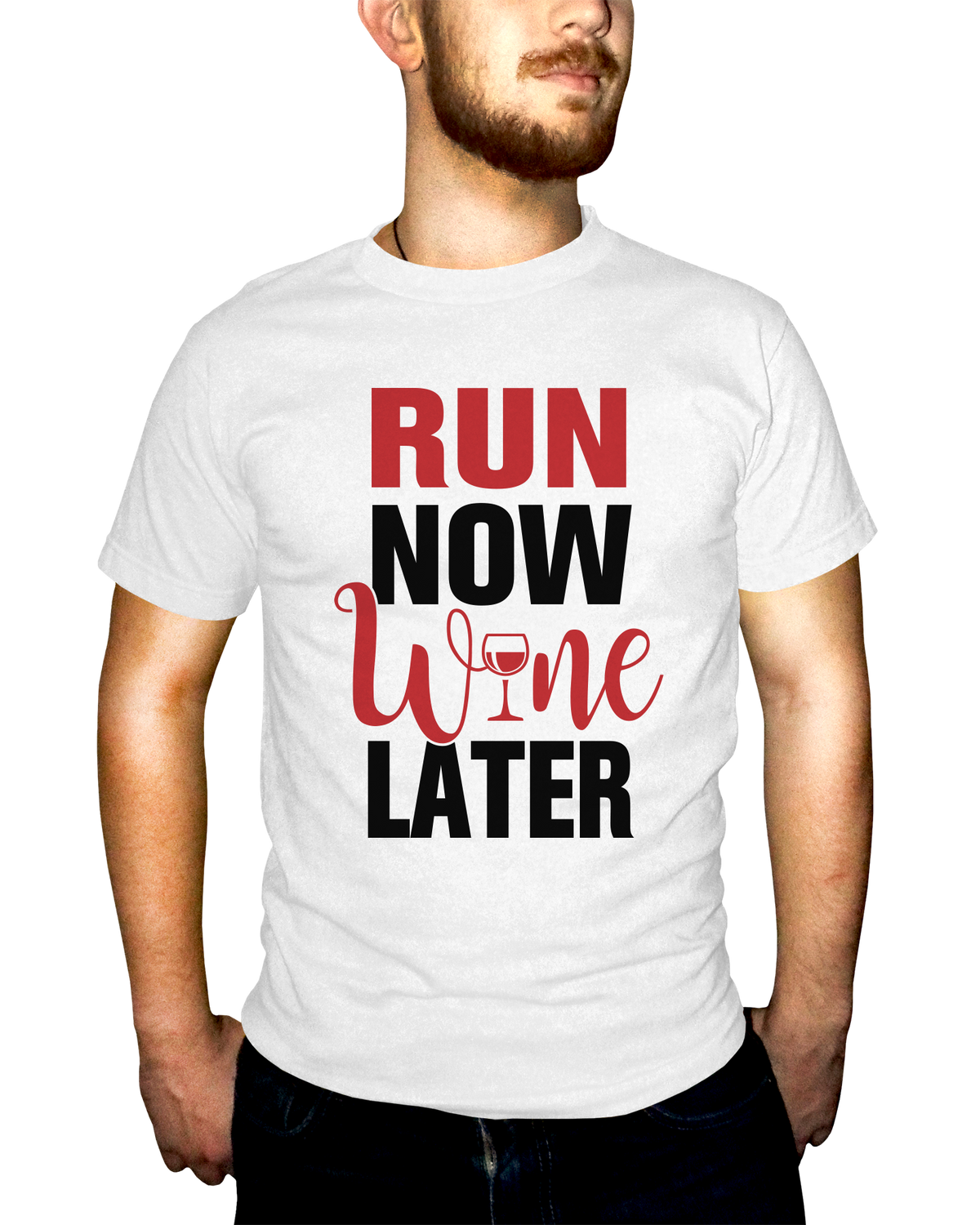 Run Now Wine Later Adult Short Sleeve Tee