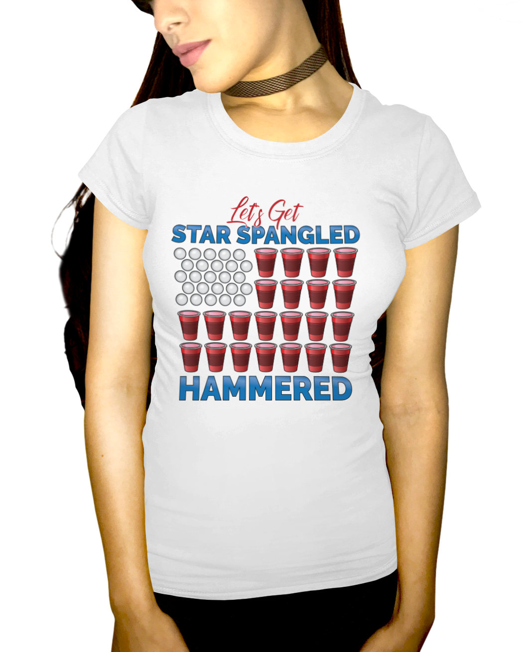 Star Spangled Hammered Adult Short Sleeve Tee