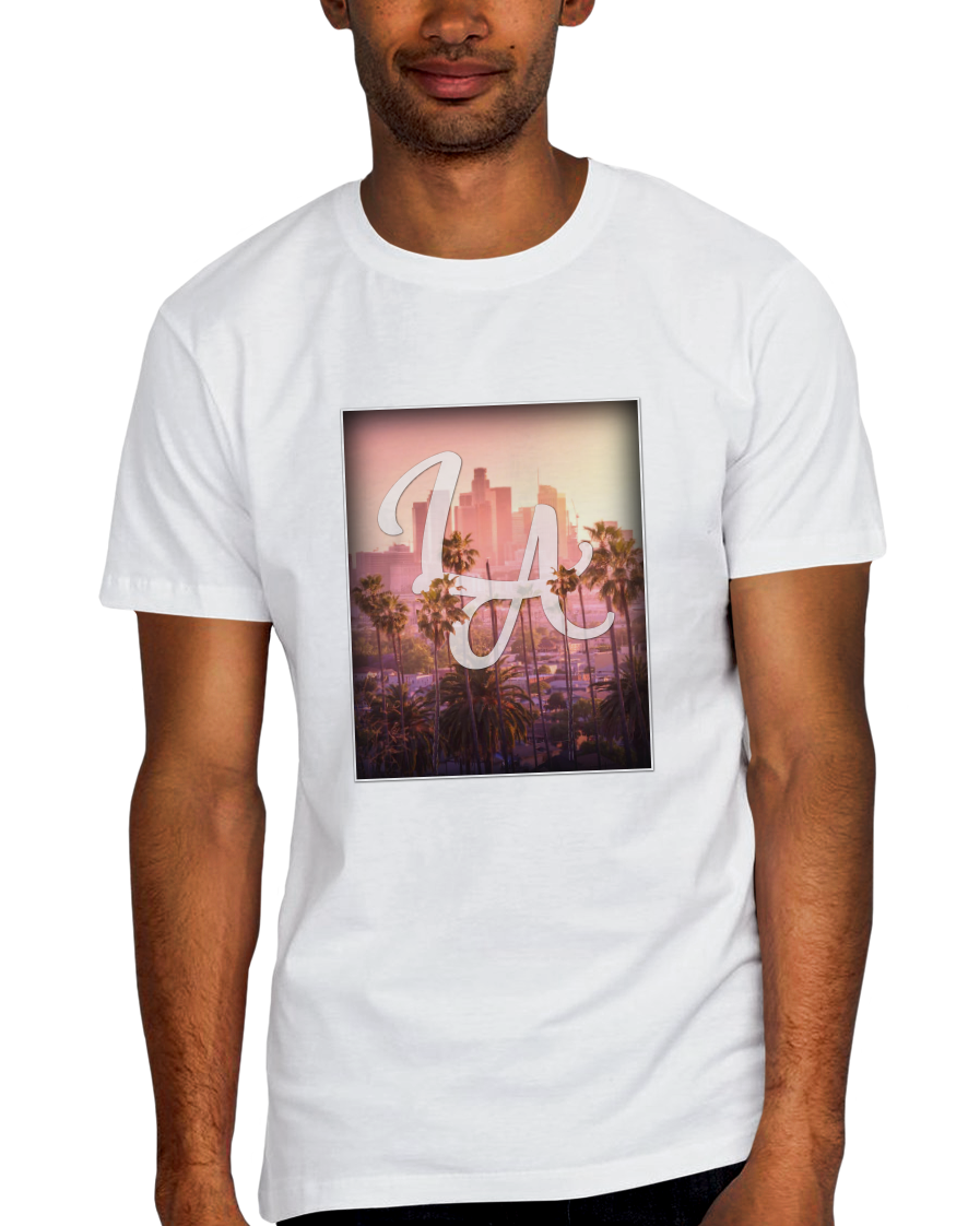 LA City Skyline Adult Short Sleeve Tee
