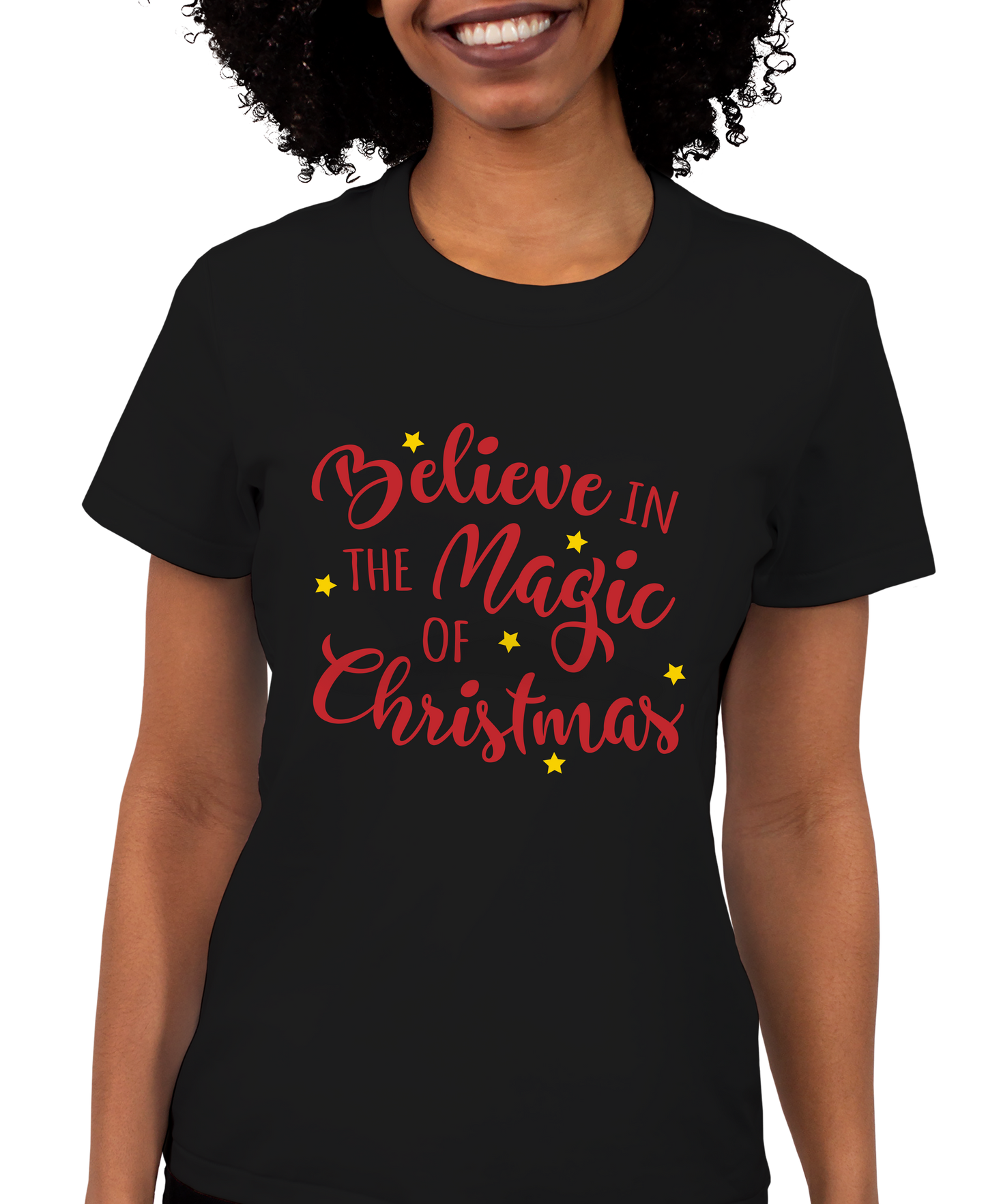 Believe In The Magic Of Christmas Adult Short Sleeve Tee