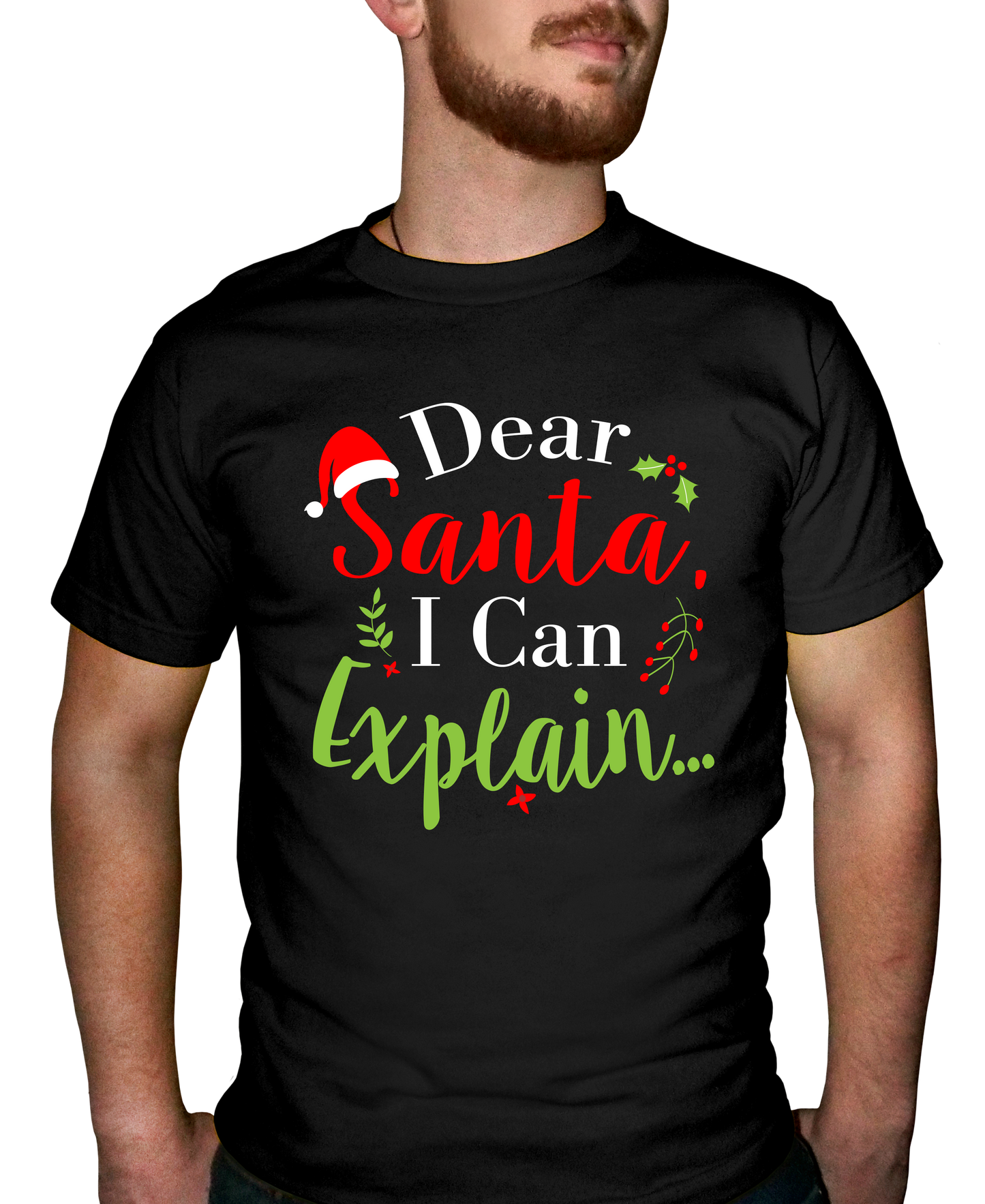 Dear Santa I Can Explain Adult Short Sleeve Tee