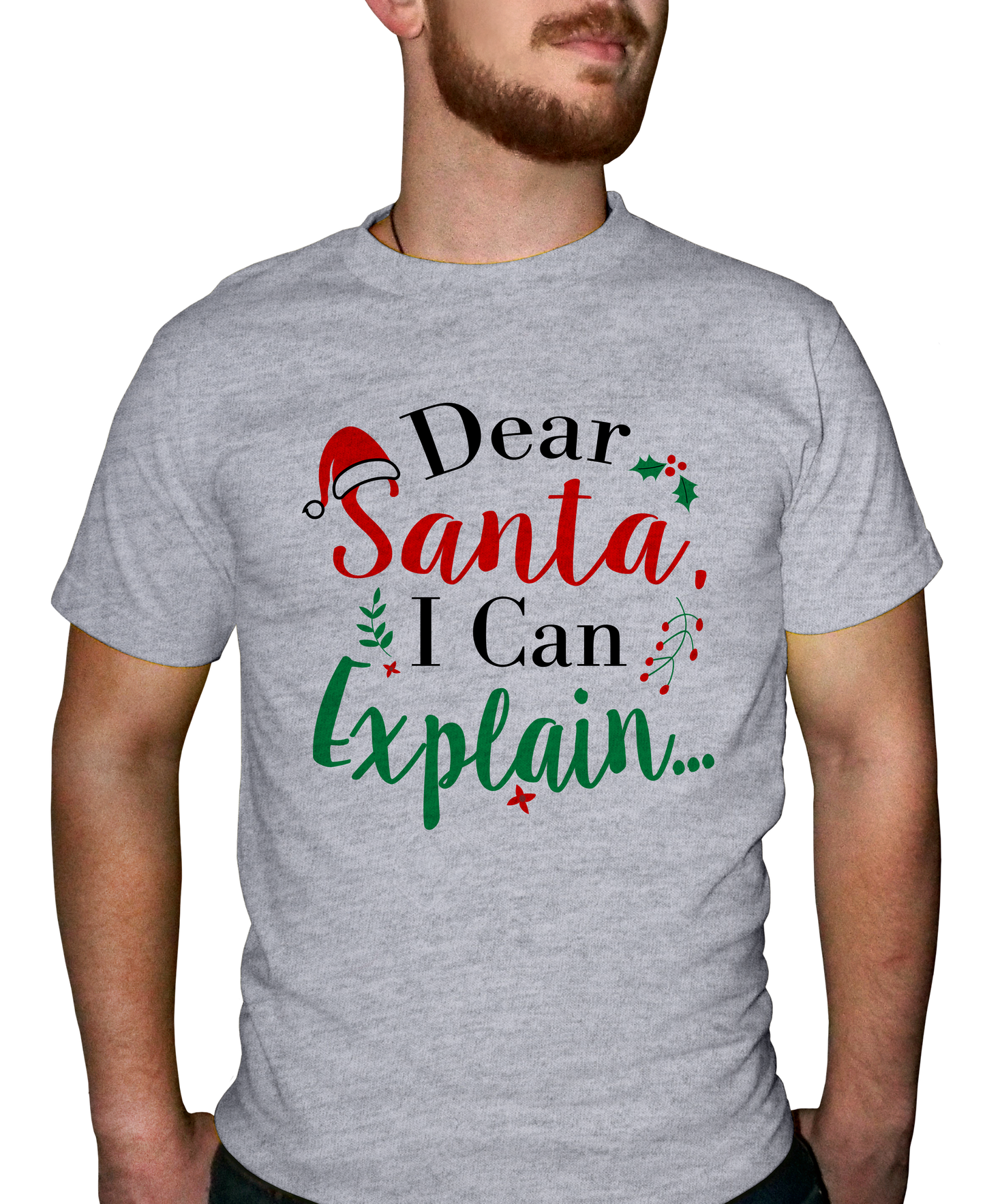 Dear Santa I Can Explain Adult Short Sleeve Tee