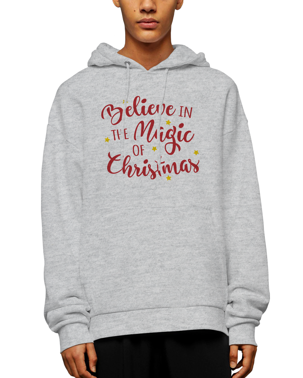 Believe In The Magic Of Christmas Adult Pullover Hoodie Cherry