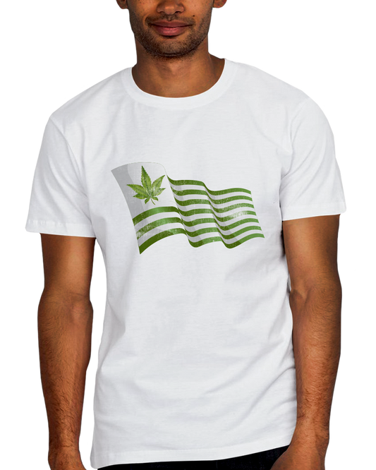 United States Of Hemp Flag Adult Short Sleeve Tee