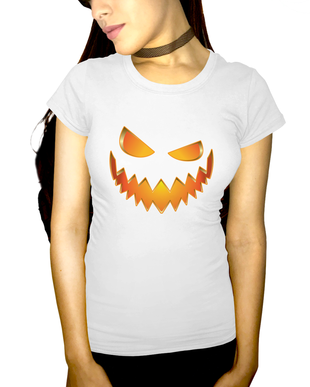 Scary Jack-O-Lantern Adult Short Sleeve Tee