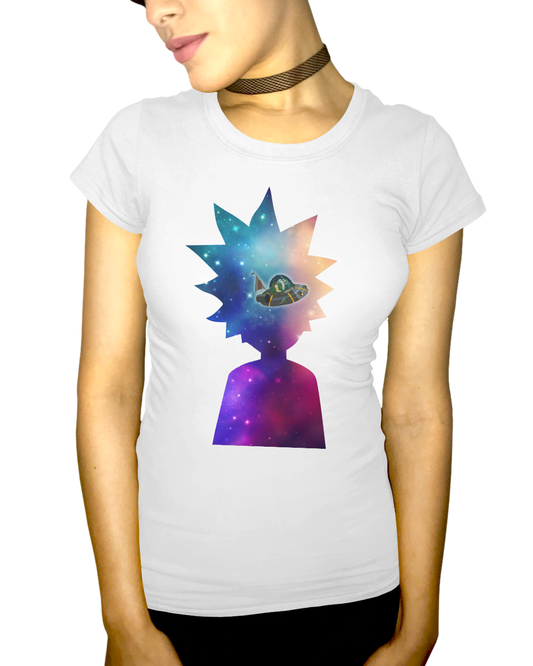 Unofficial Rick Space Silhouette Adult Short Sleeve Tee