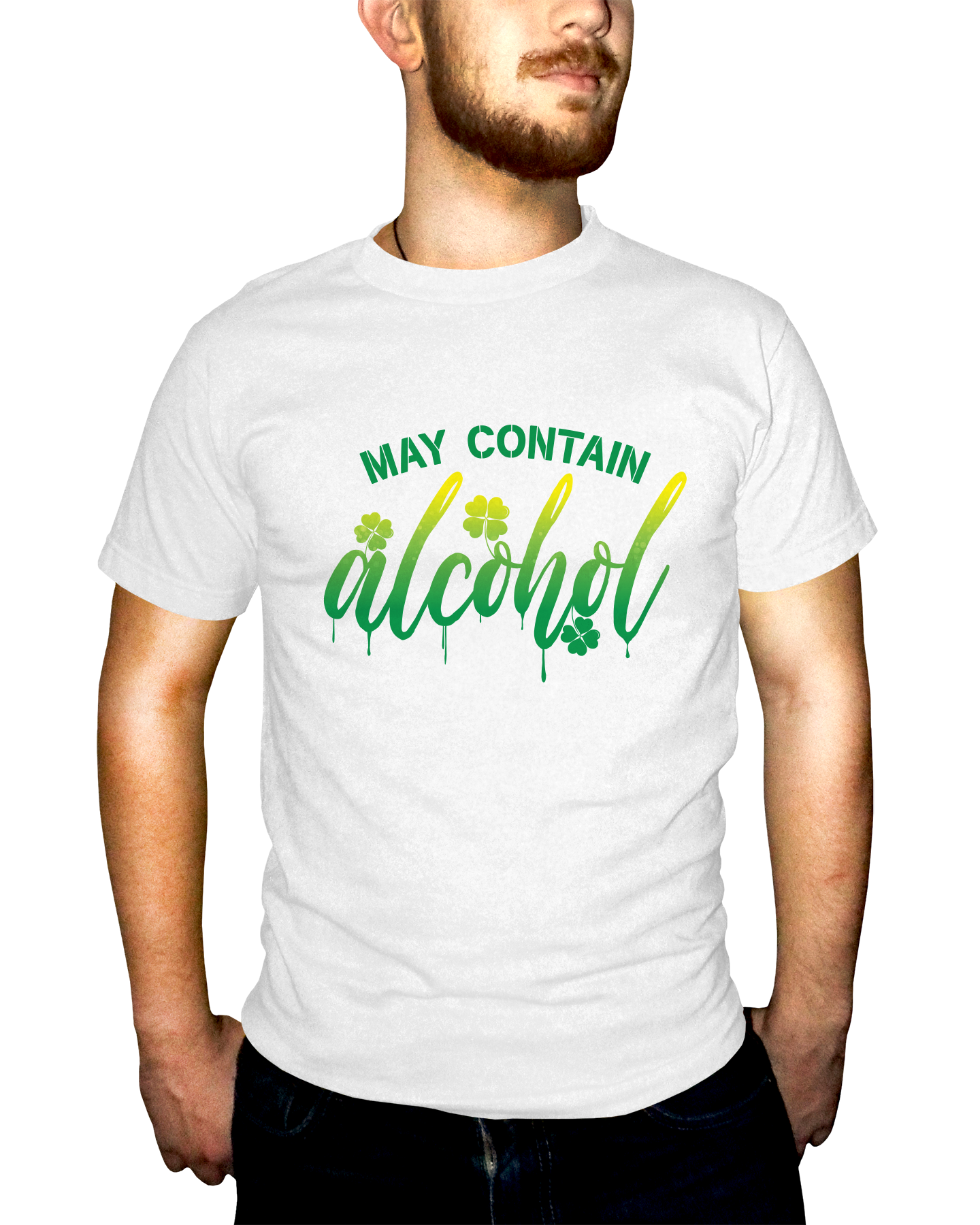 May Contain Alcohol Clover Adult Short Sleeve Tee